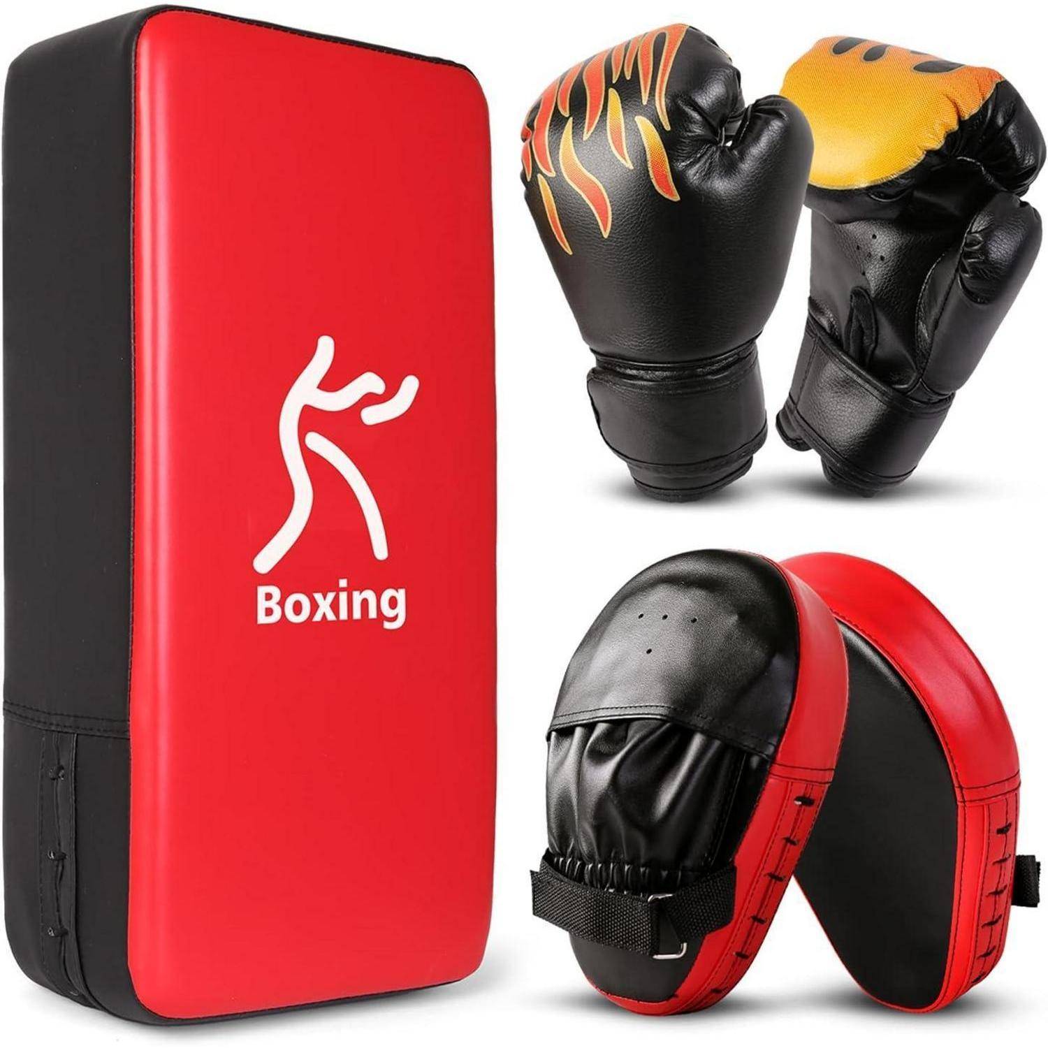 Boxhandschuh Handpratzen Set PU Pratzen Schlagpolster 6OZ Boxen