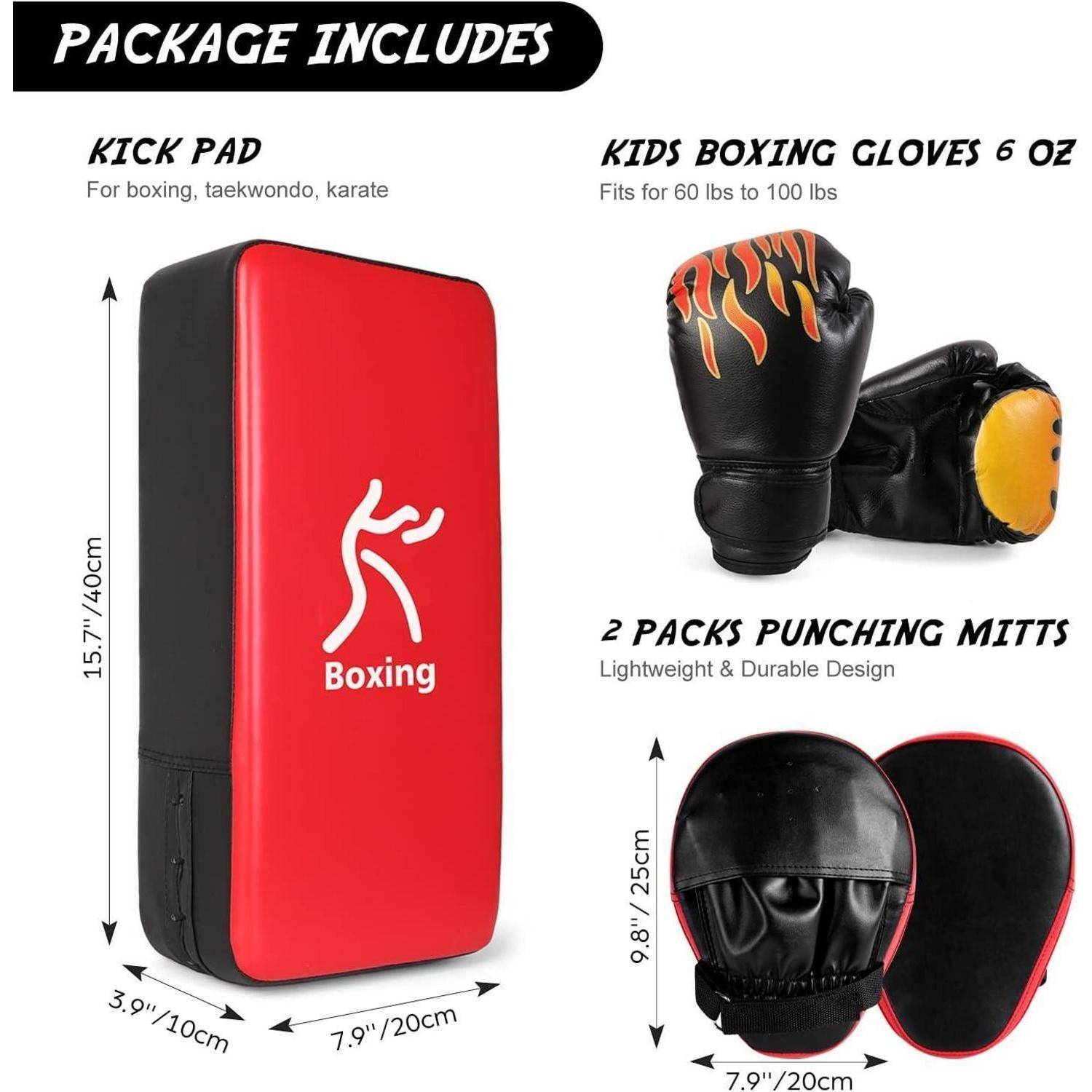 Boxhandschuh Handpratzen Set PU Pratzen Schlagpolster 6OZ Boxen