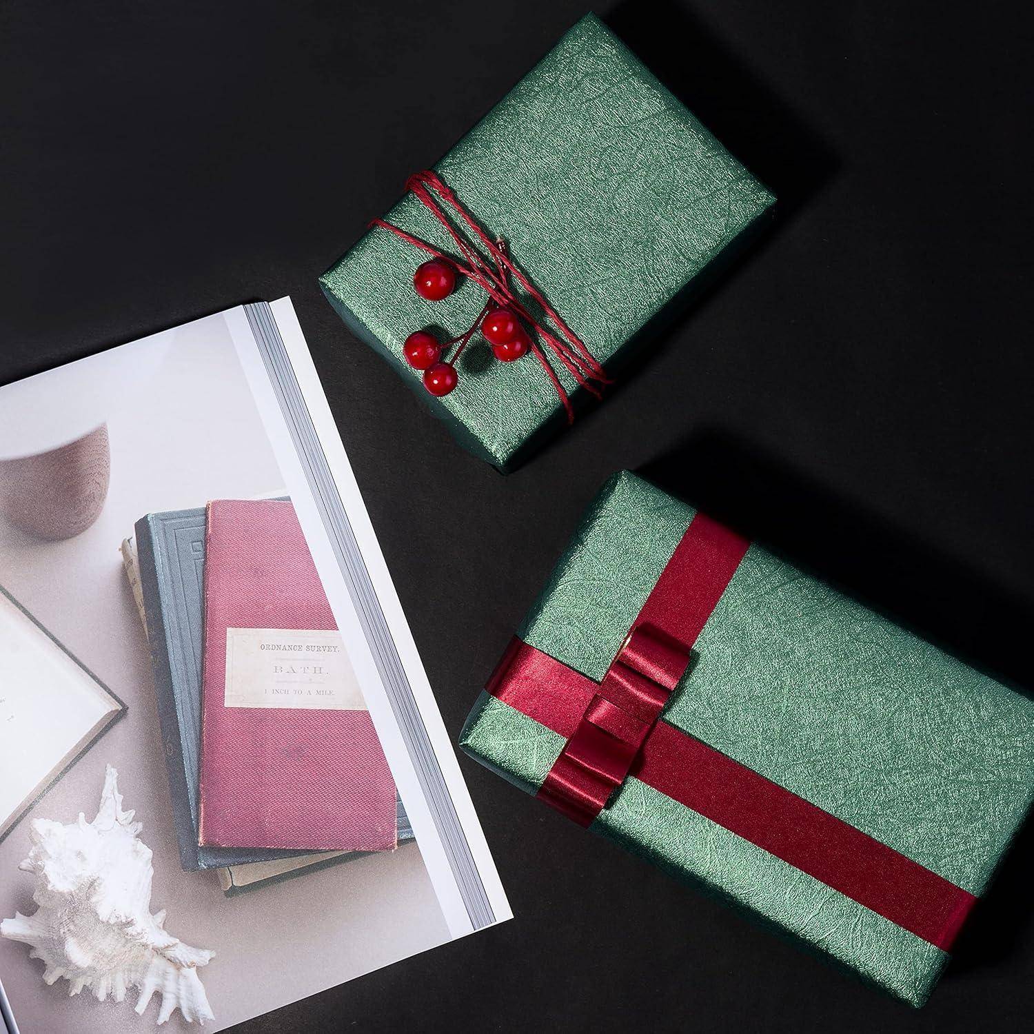 Wendbares Geschenkpapier Grün Schwarz 43,2 cm x 5 m