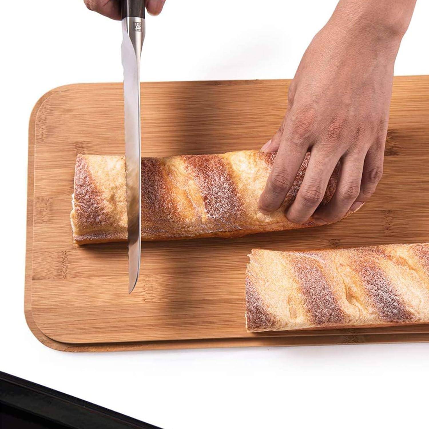 Brotkasten mit Bambusdeckel Metall Retro Grau 30cm * 18cm * 14cm