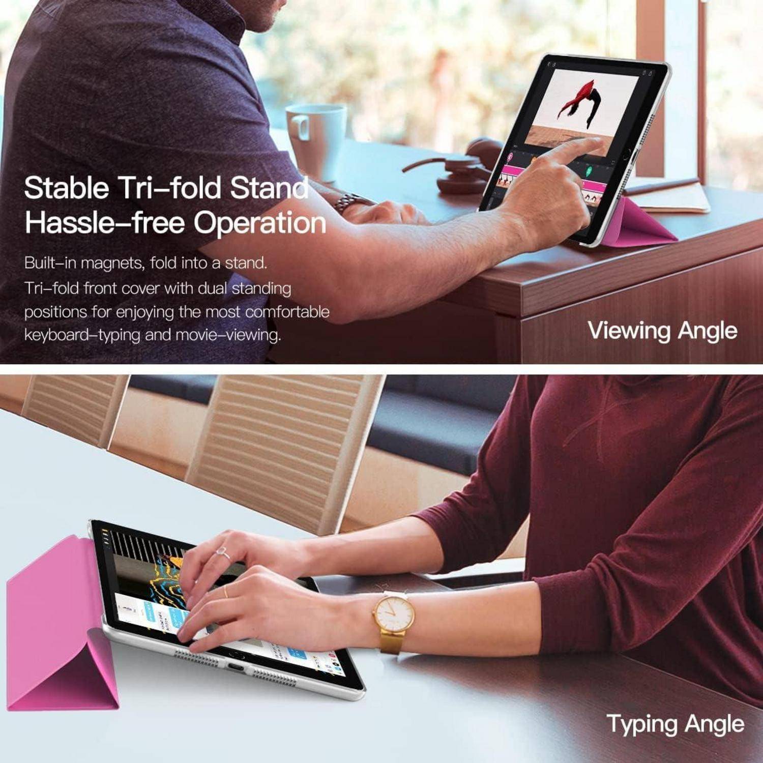 Hülle für iPad 9. Gen 2021/8. Gen 2020/7. Gen 2019, Trifold