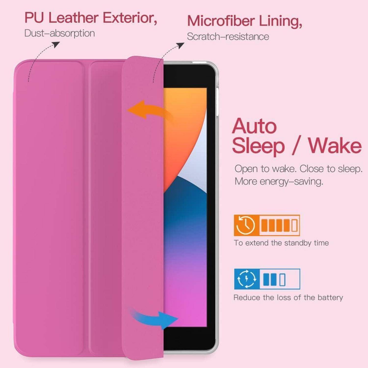 Hülle für iPad 9. Gen 2021/8. Gen 2020/7. Gen 2019, Trifold