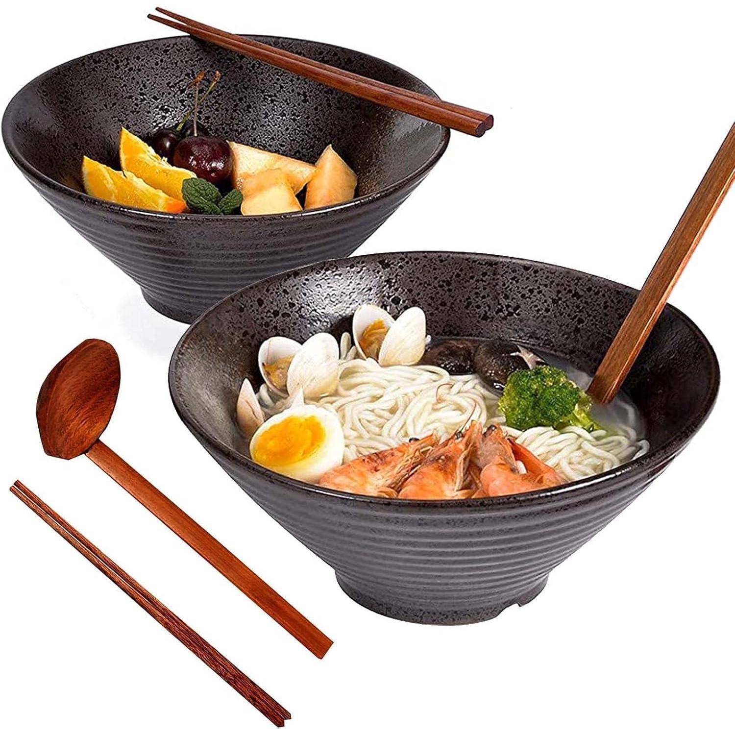 Japanische Ramen Schüssel Keramik 2 Sets 1000ml Vintage Salatschüssel