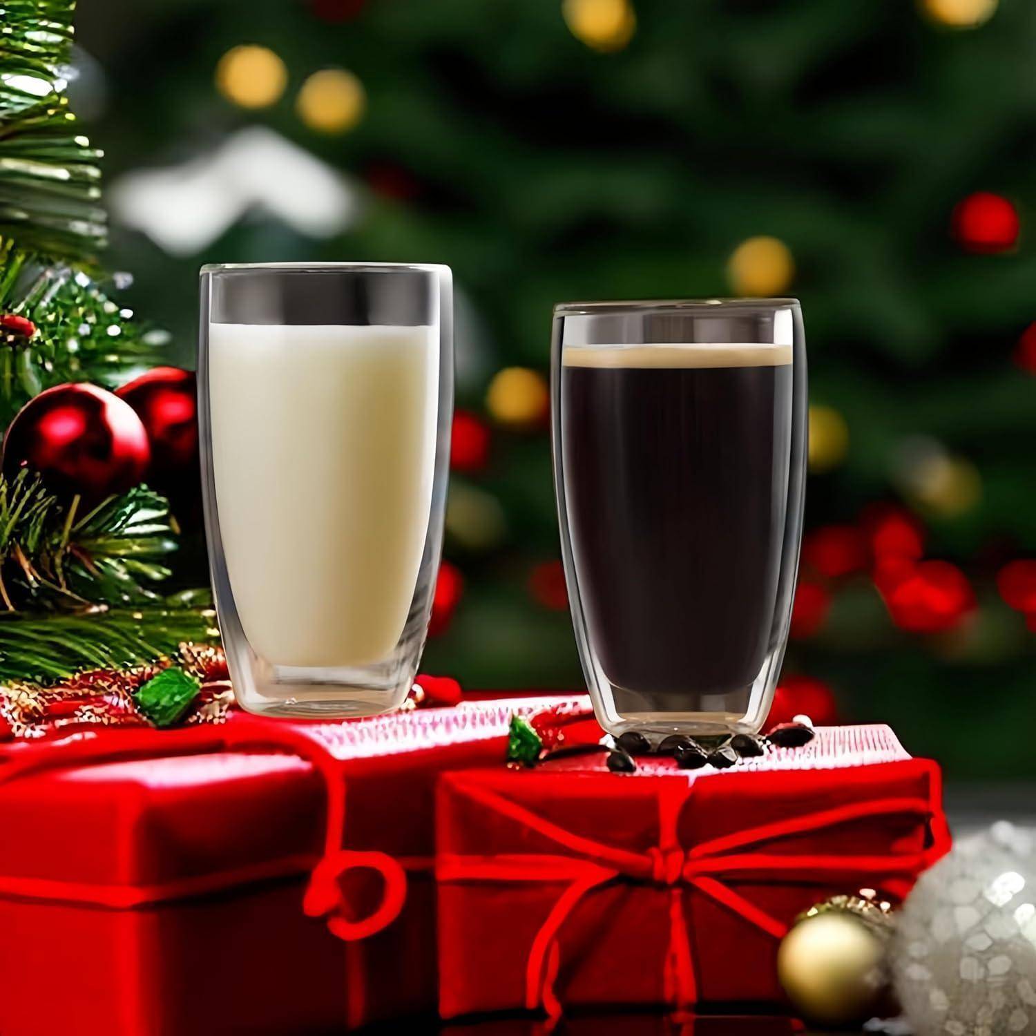 Doppelwandige Thermoglas Latte Macchiato Gläser 400ml 2er-Set