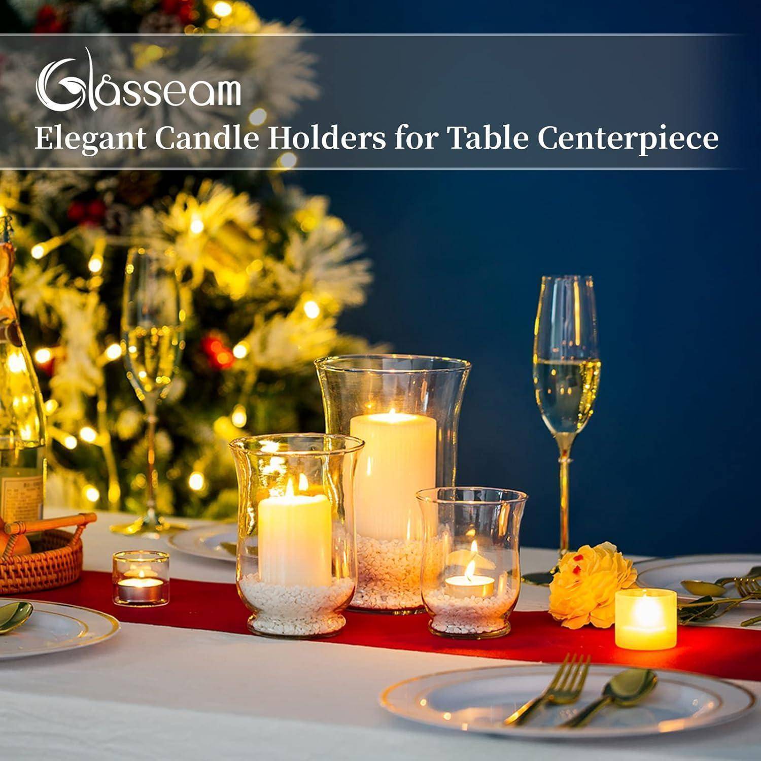Glaskerzenhalter Set Hurricane Candleholder 3er-Set für