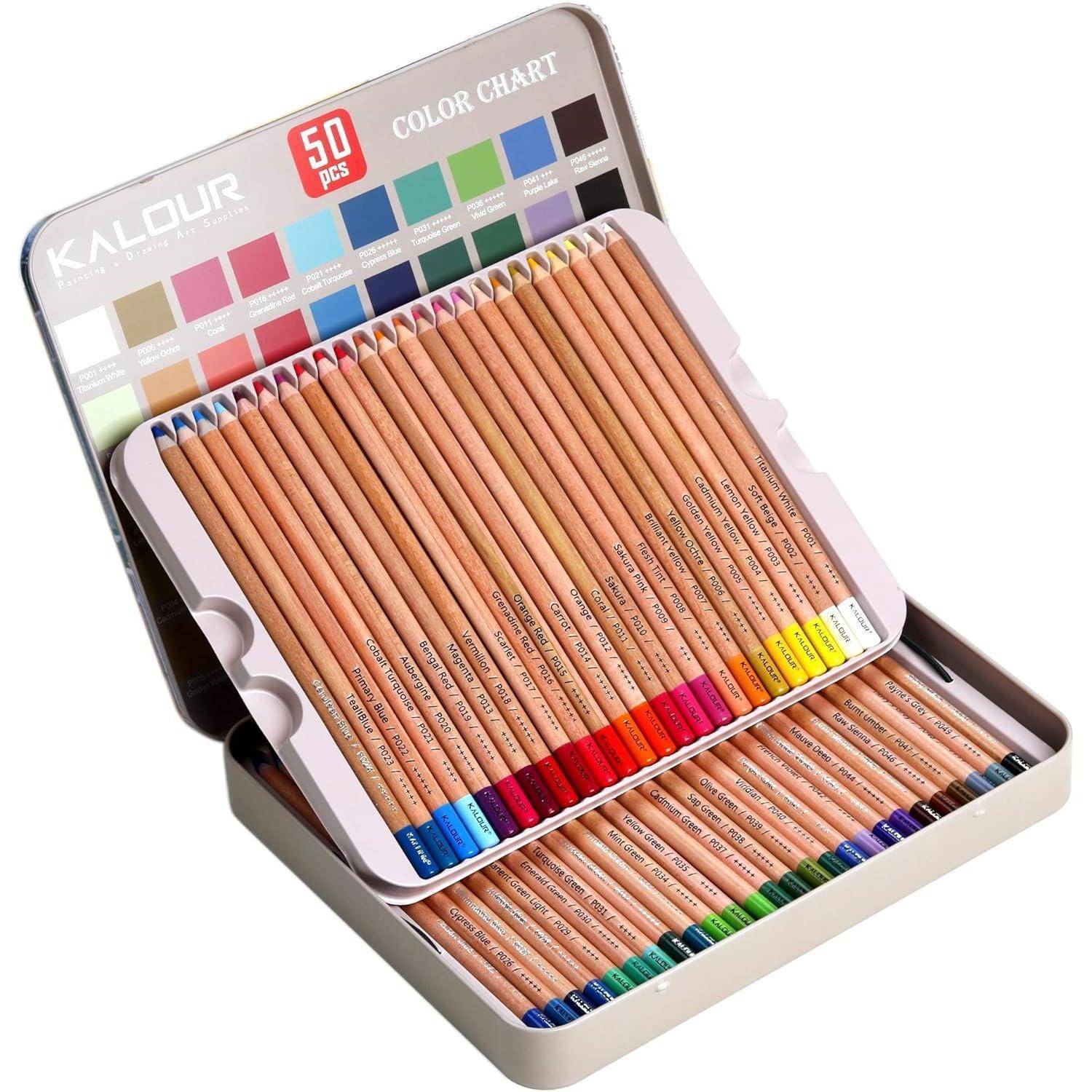 Pastellkreide-Buntstifte Set 50 Farben Zeichnen Skizzieren