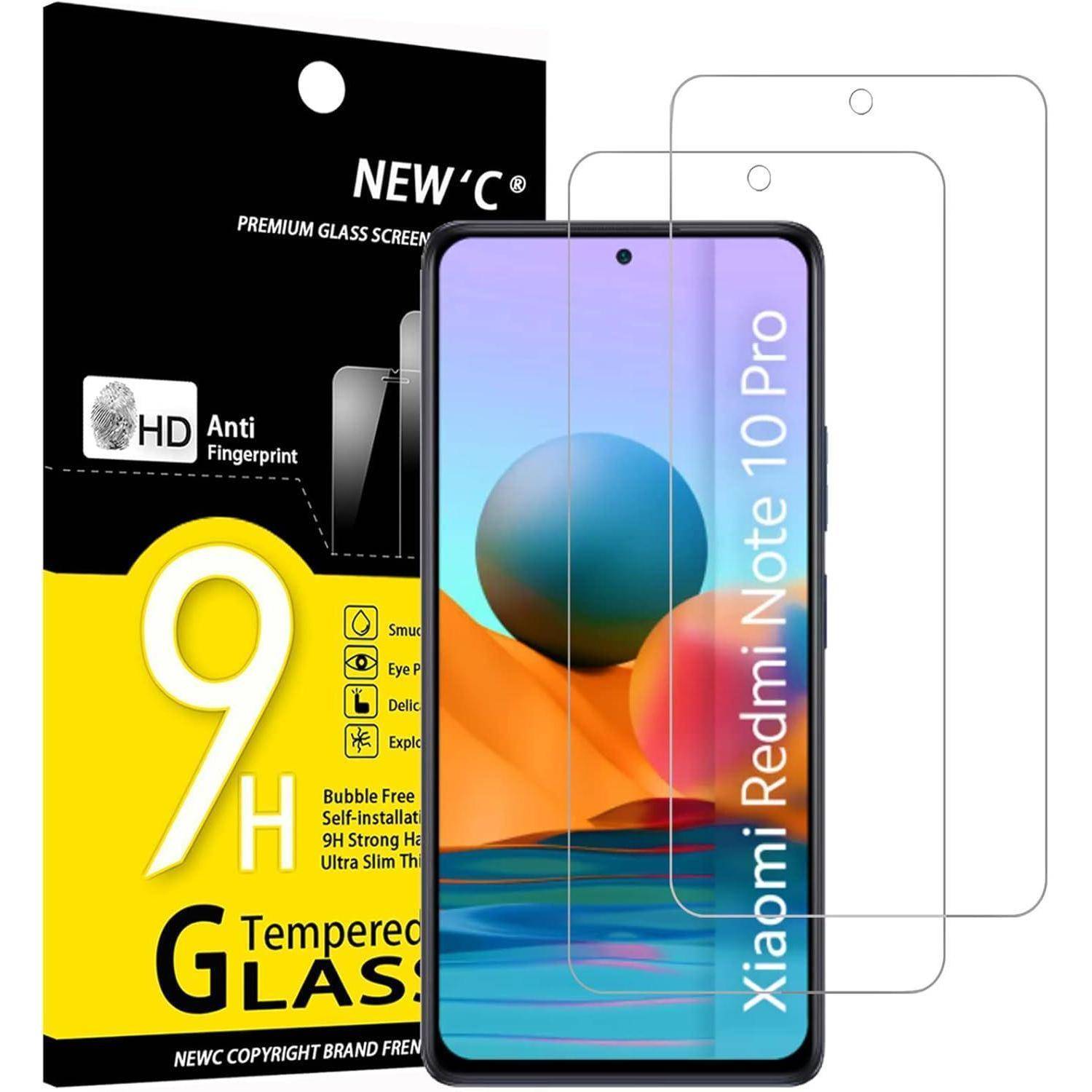 Panzer Schutz Glas Xiaomi Redmi Note 10 Pro 10 Pro Max 4G 2 Stück 9H