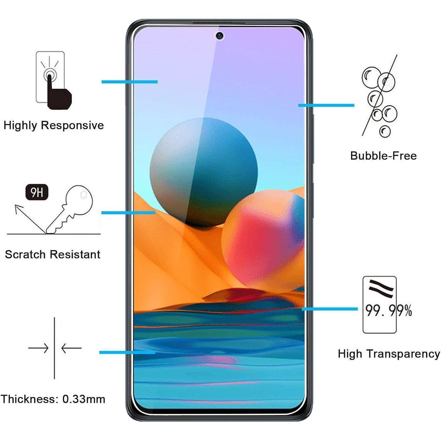 Panzer Schutz Glas Xiaomi Redmi Note 10 Pro 10 Pro Max 4G 2 Stück 9H