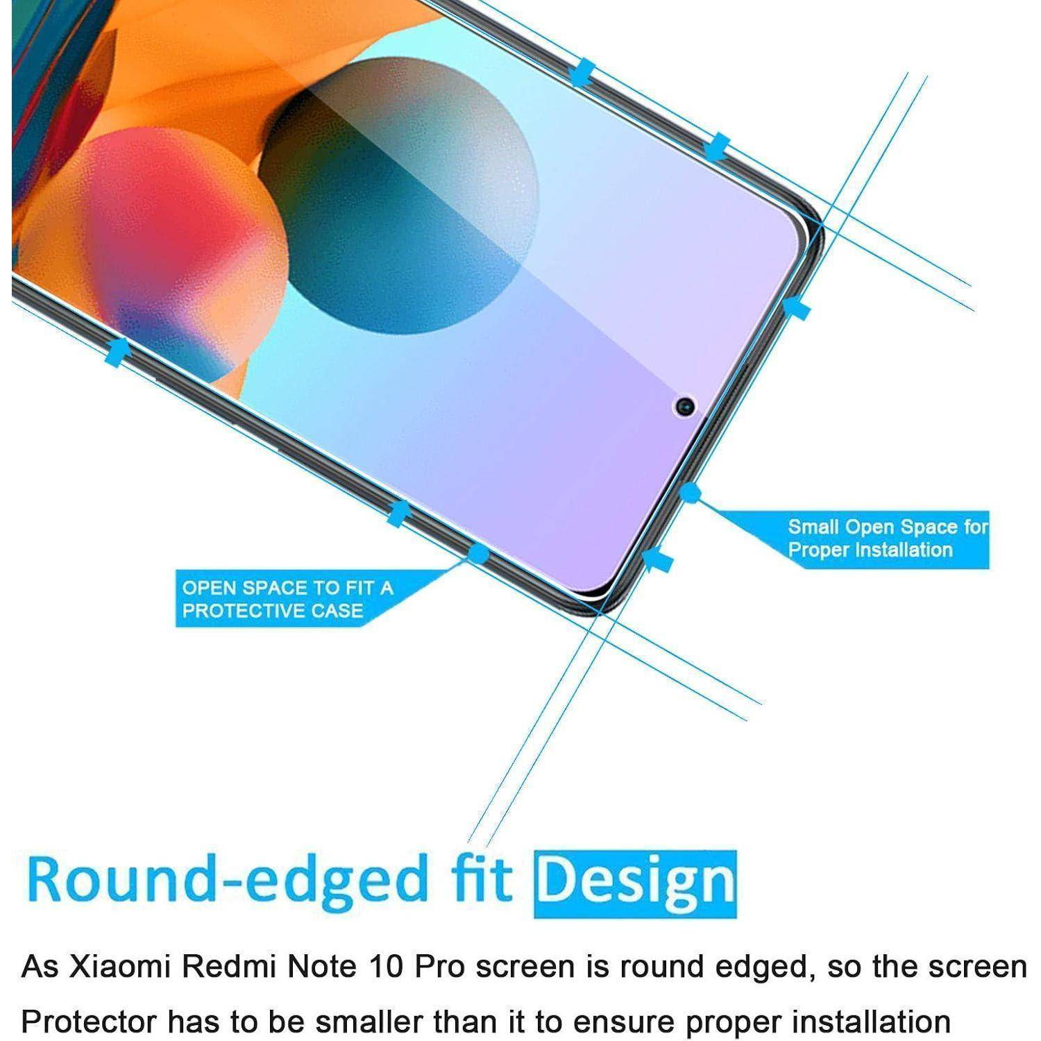 Panzer Schutz Glas Xiaomi Redmi Note 10 Pro 10 Pro Max 4G 2 Stück 9H