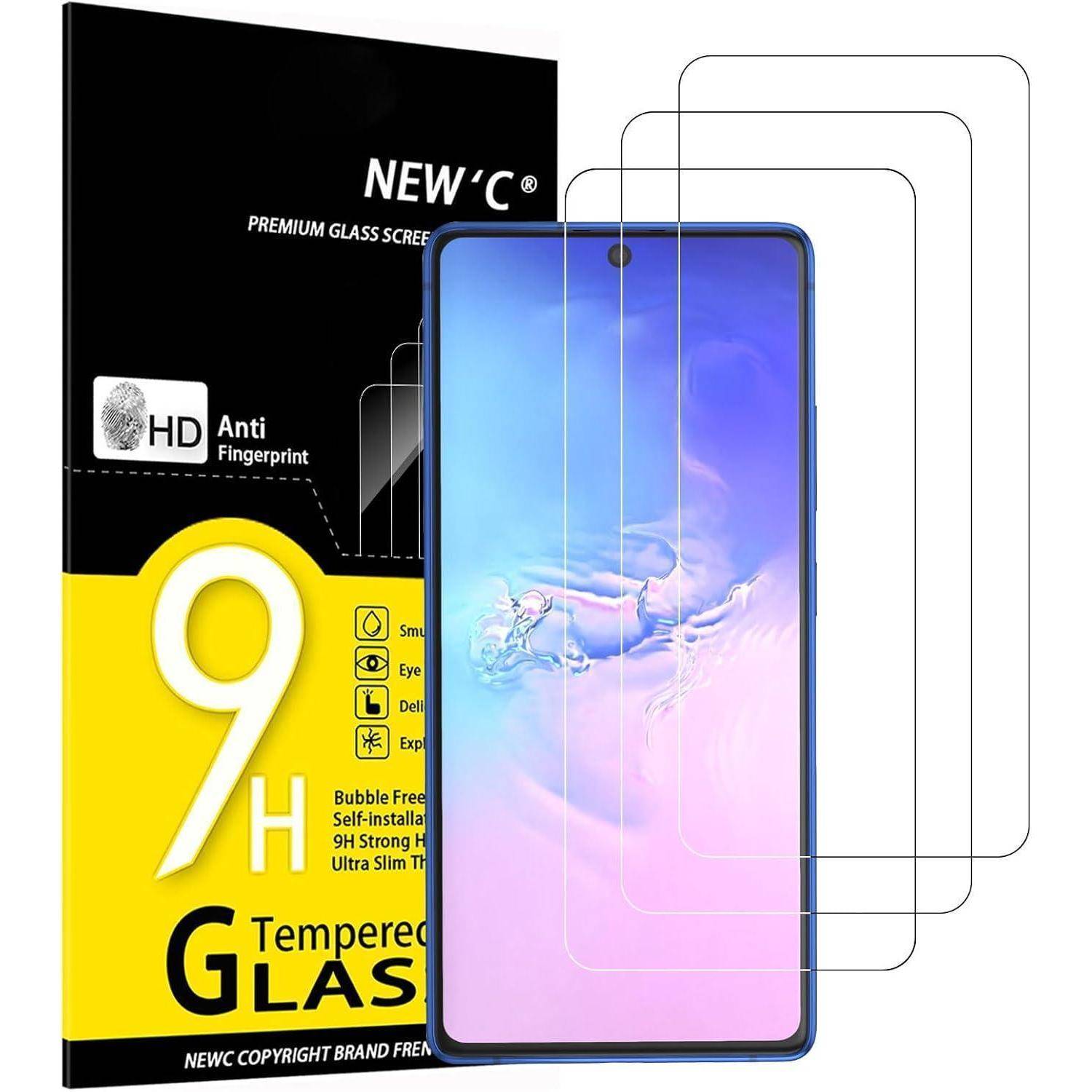 Panzer Schutz Glas Samsung Galaxy S10 Lite 3 Stück 9H Härte Ultra-klar