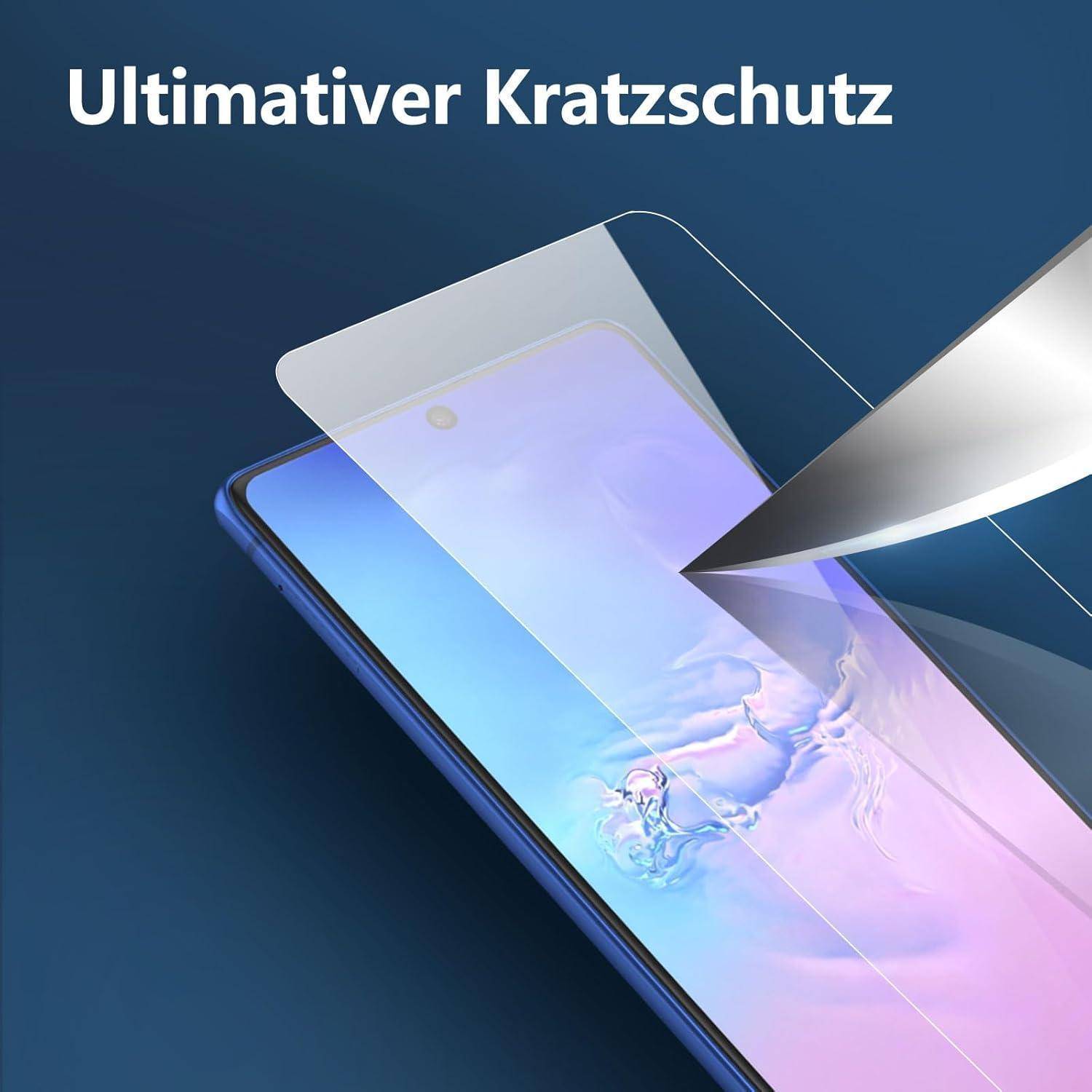 Panzer Schutz Glas Samsung Galaxy S10 Lite 3 Stück 9H Härte Ultra-klar