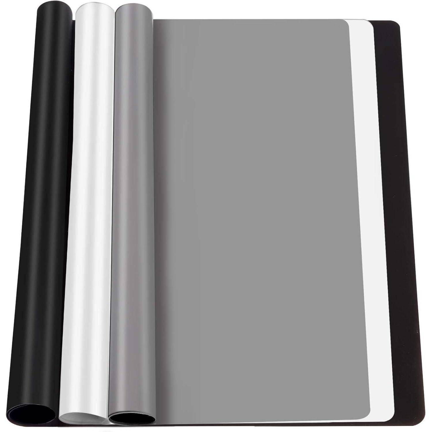 3er Set Silikonmatte 30x40 cm Antihafte Tischmatte Bastelmatte