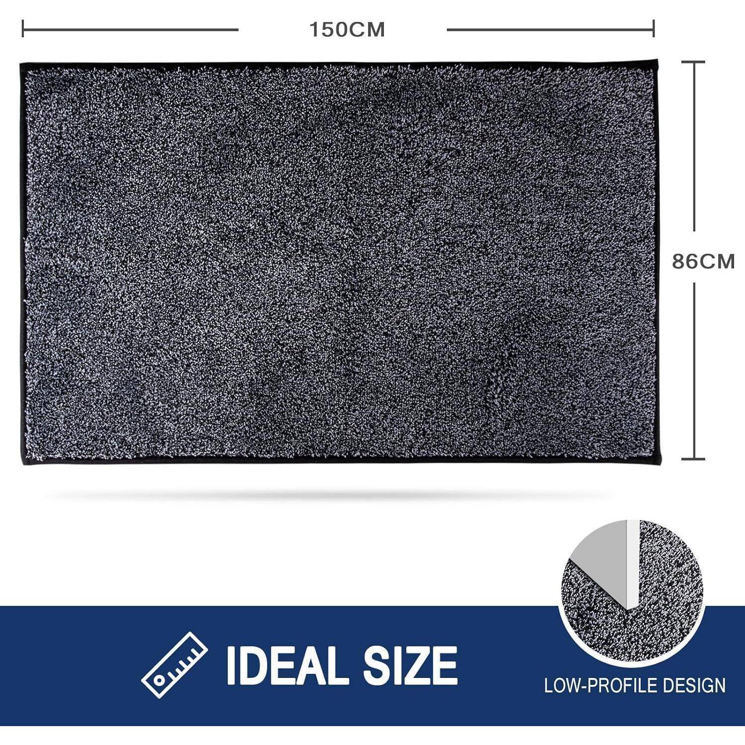 Schmutzfangmatte Innen 86x150cm rutschfeste Fußmatte Maschinenwaschbar
