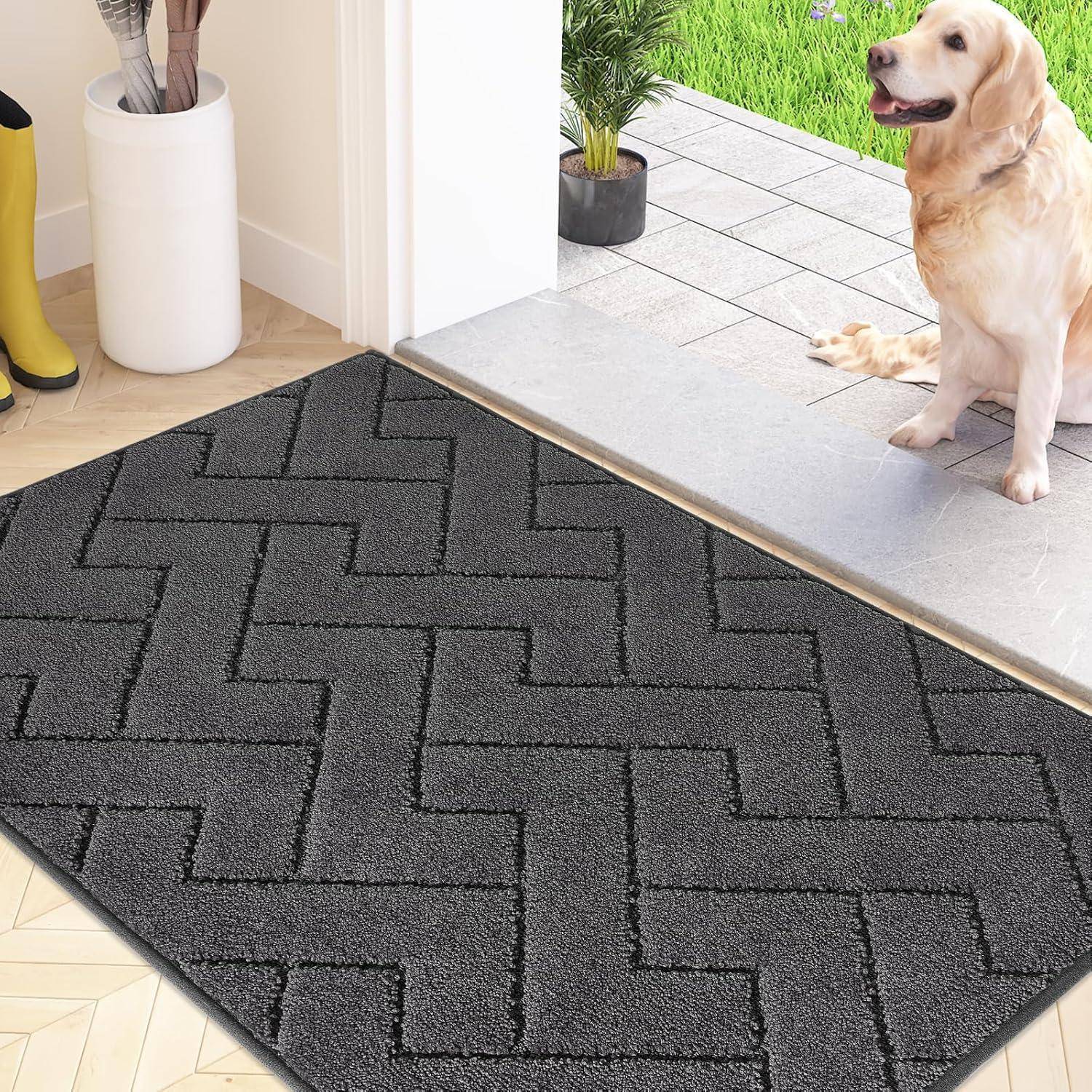 Schmutzfangmatte Innen 60x90 cm rutschfeste Fußmatte waschbar