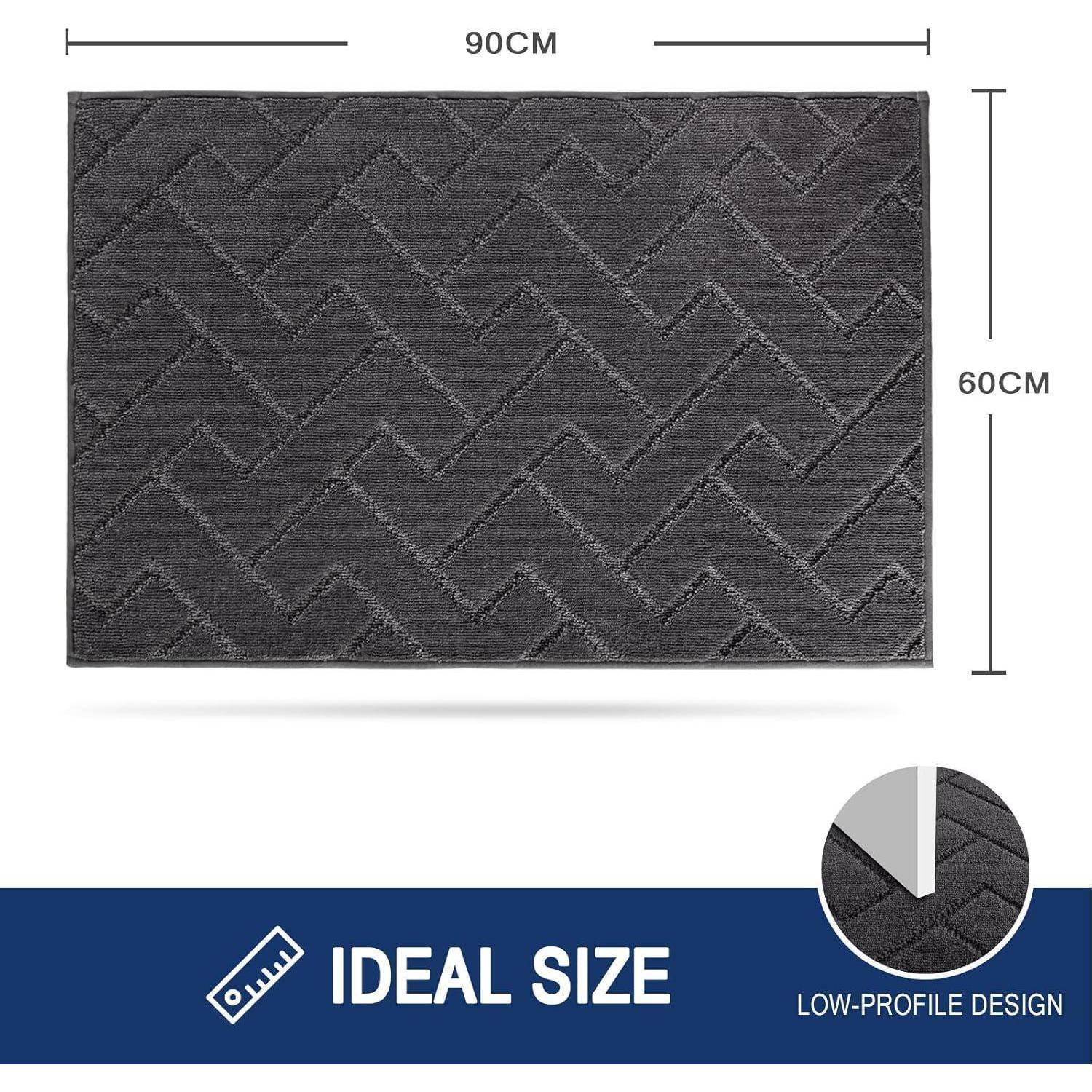 Schmutzfangmatte Innen 60x90 cm rutschfeste Fußmatte waschbar