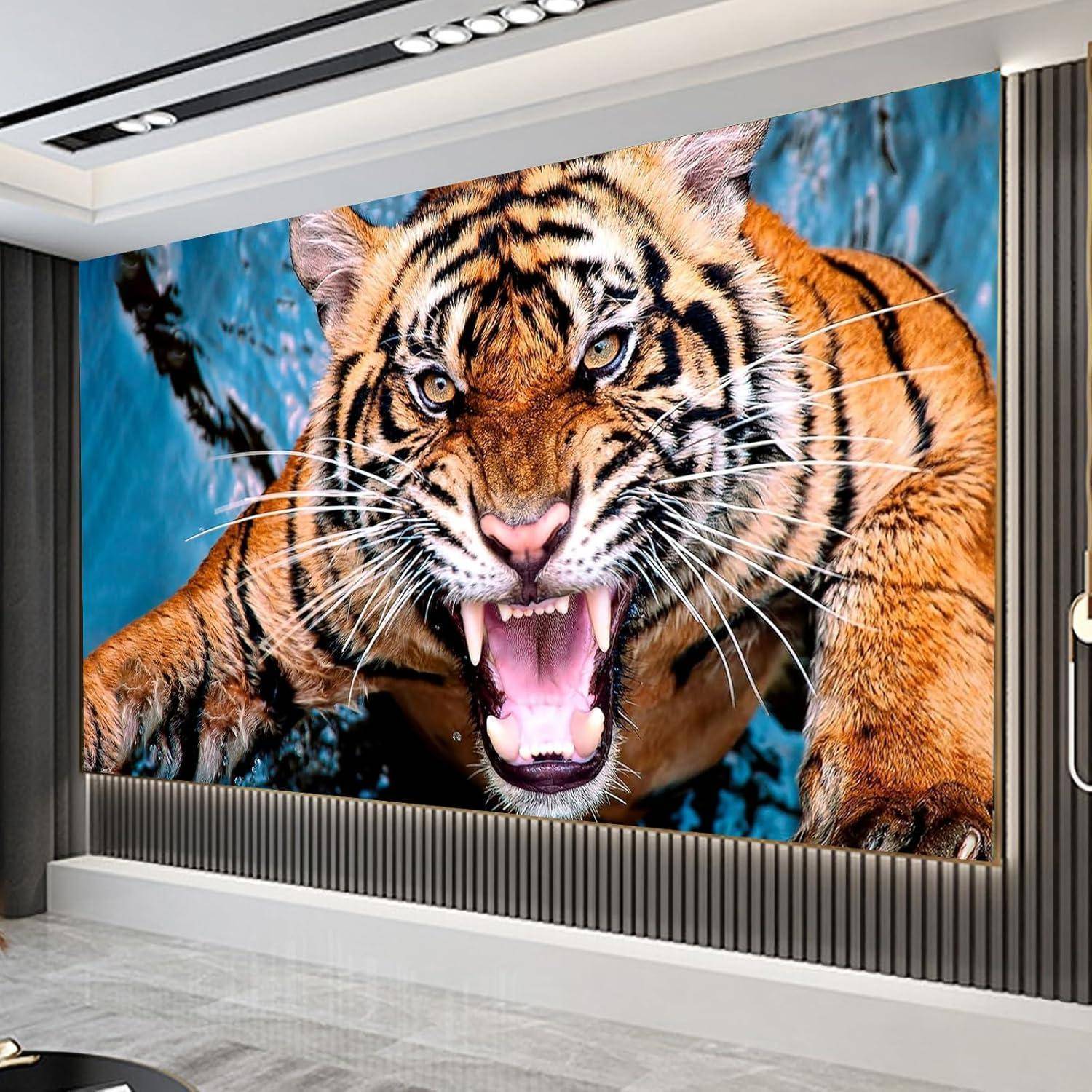 Diamond Painting Set 5D Tiger Erwachsene XXL 100x40cm B 100x40cm