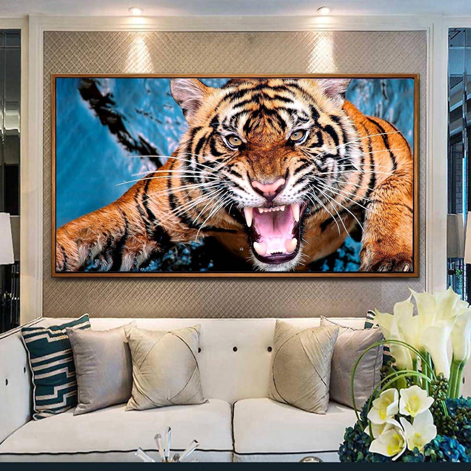 Diamond Painting Set 5D Tiger Erwachsene XXL 100x40cm B 100x40cm