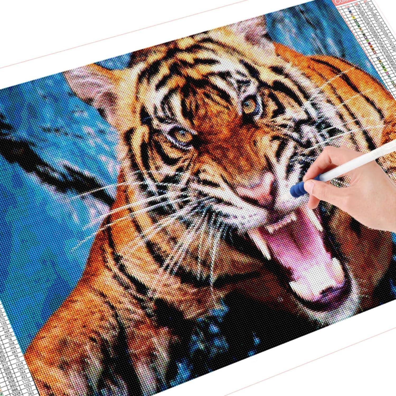 Diamond Painting Set 5D Tiger Erwachsene XXL 100x40cm B 100x40cm