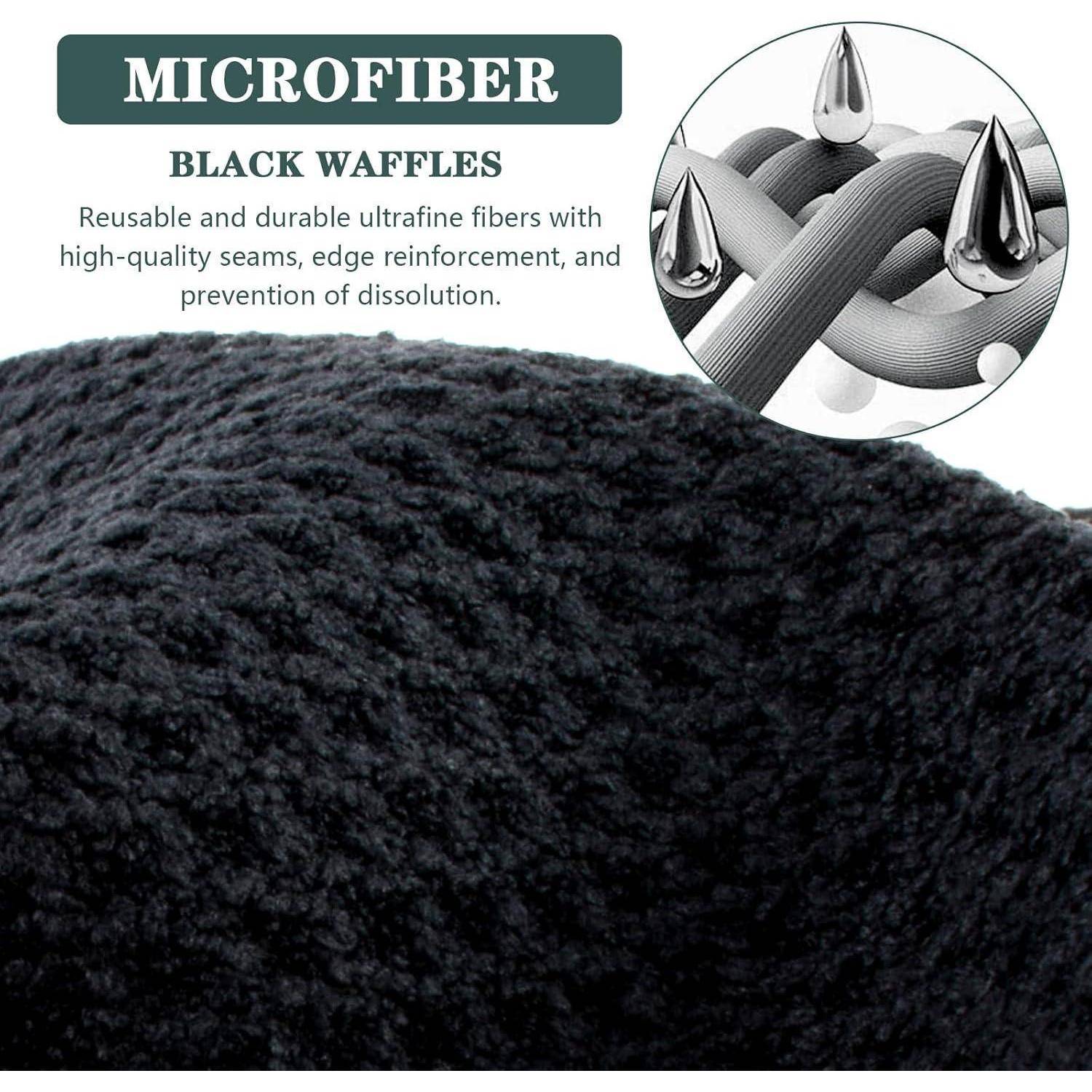 Mikrofasertücher Schwarz 30cm X 30cm Fusselfrei 12 Stück