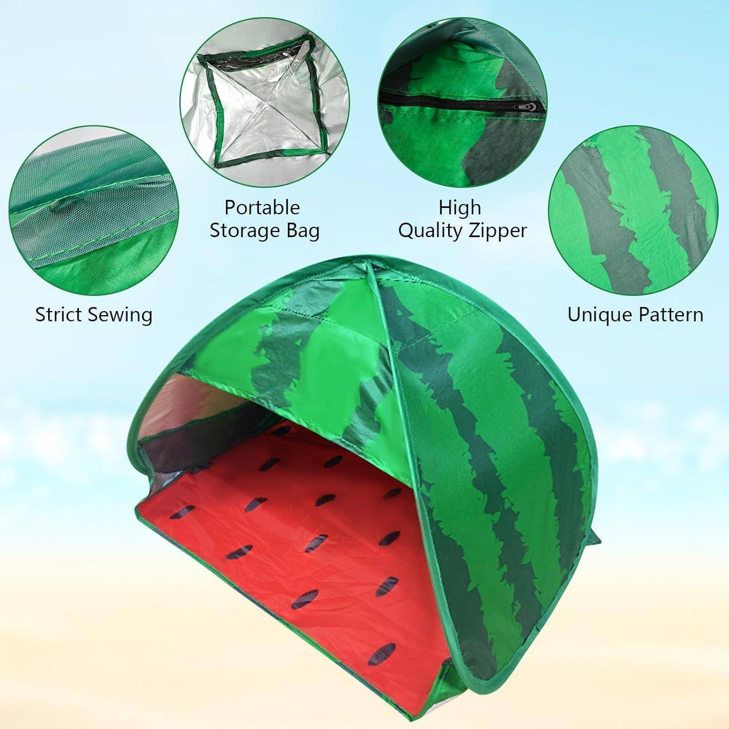 Hundestrandzelt Sonnenschutz Wassermelone Pop-up Haustier-Sonnendach