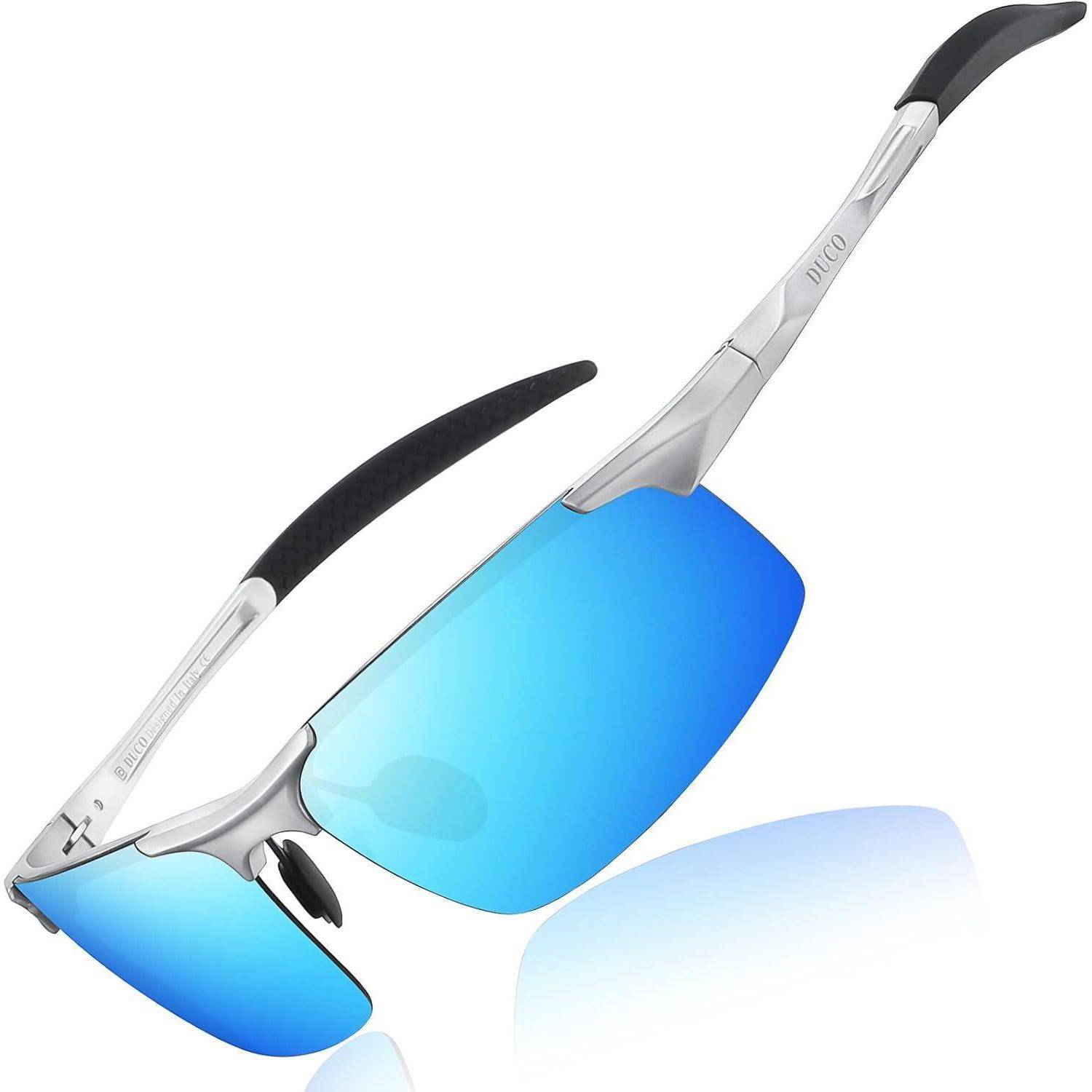 Herren Sportbrille Polarisierte Sonnenbrille Al-Mg Metallrahmen
