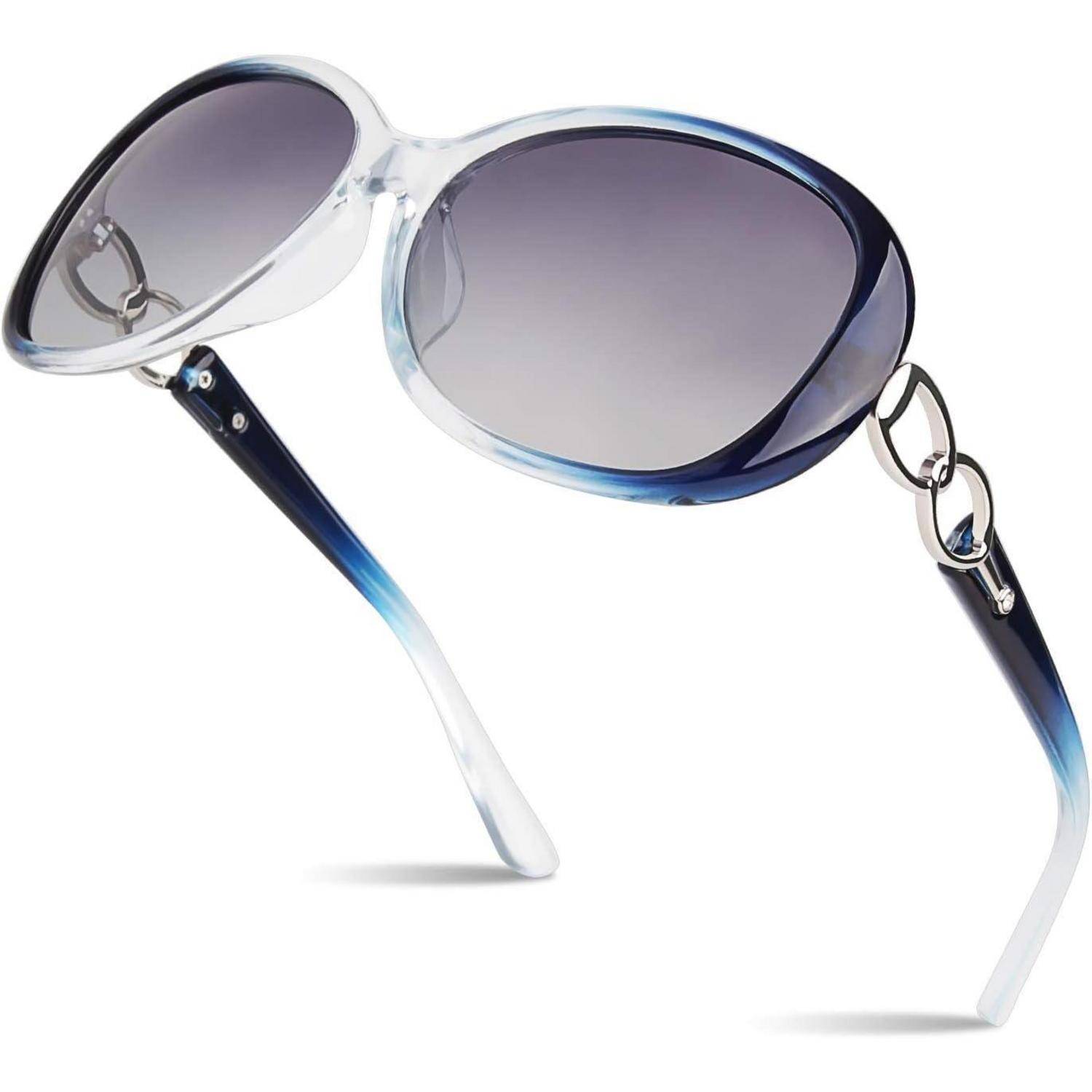 Damen Sonnenbrille Polarisiert Groß Übergroße Vintage Oversize UV400