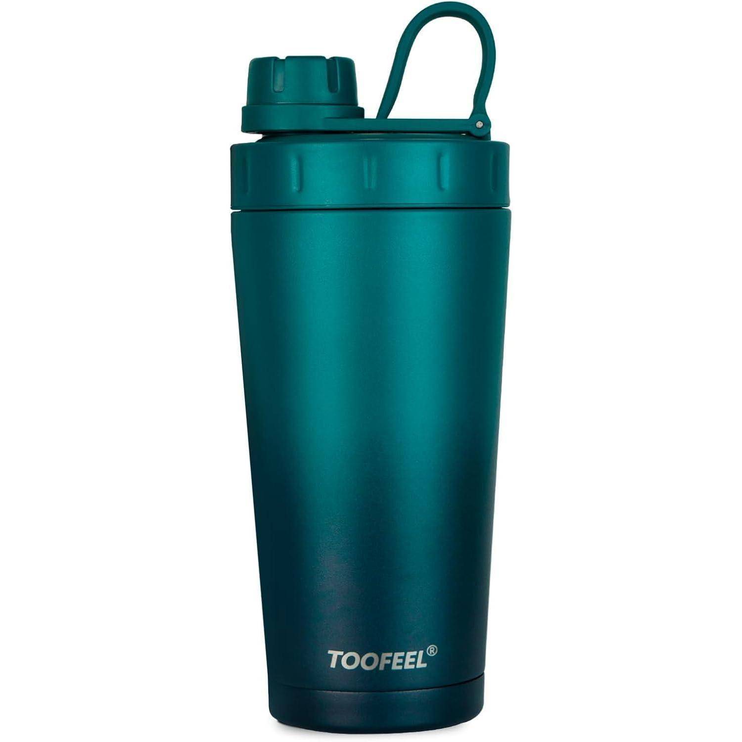 Protein Shaker Flasche 20 oz doppelwandige Vakuum Isolierung schlankes