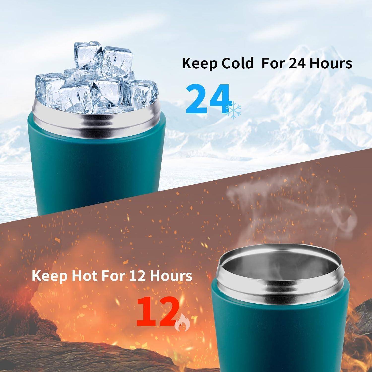 Protein Shaker Flasche 20 oz doppelwandige Vakuum Isolierung schlankes