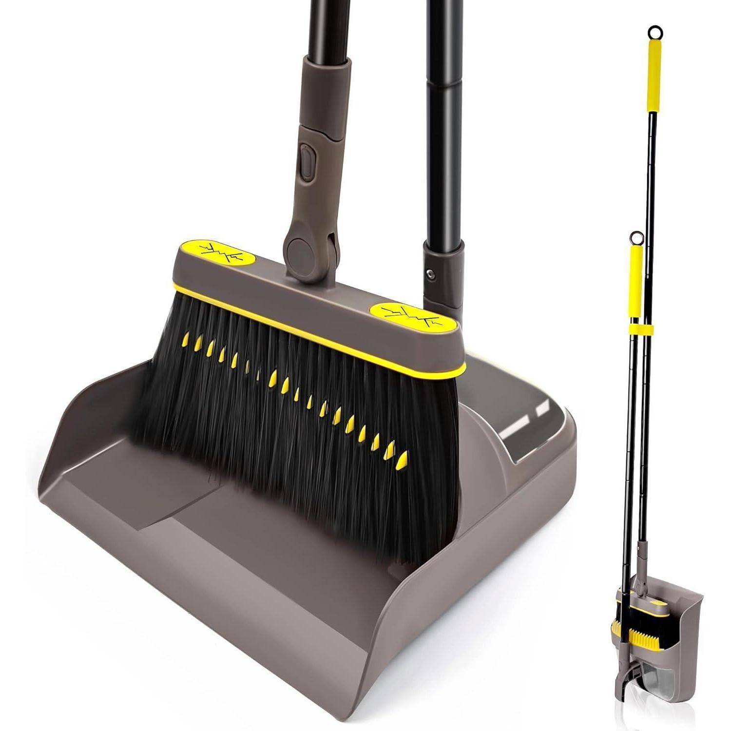 Besen und Kehrschaufel Set Langstiel 138CM 180 Grad drehbar