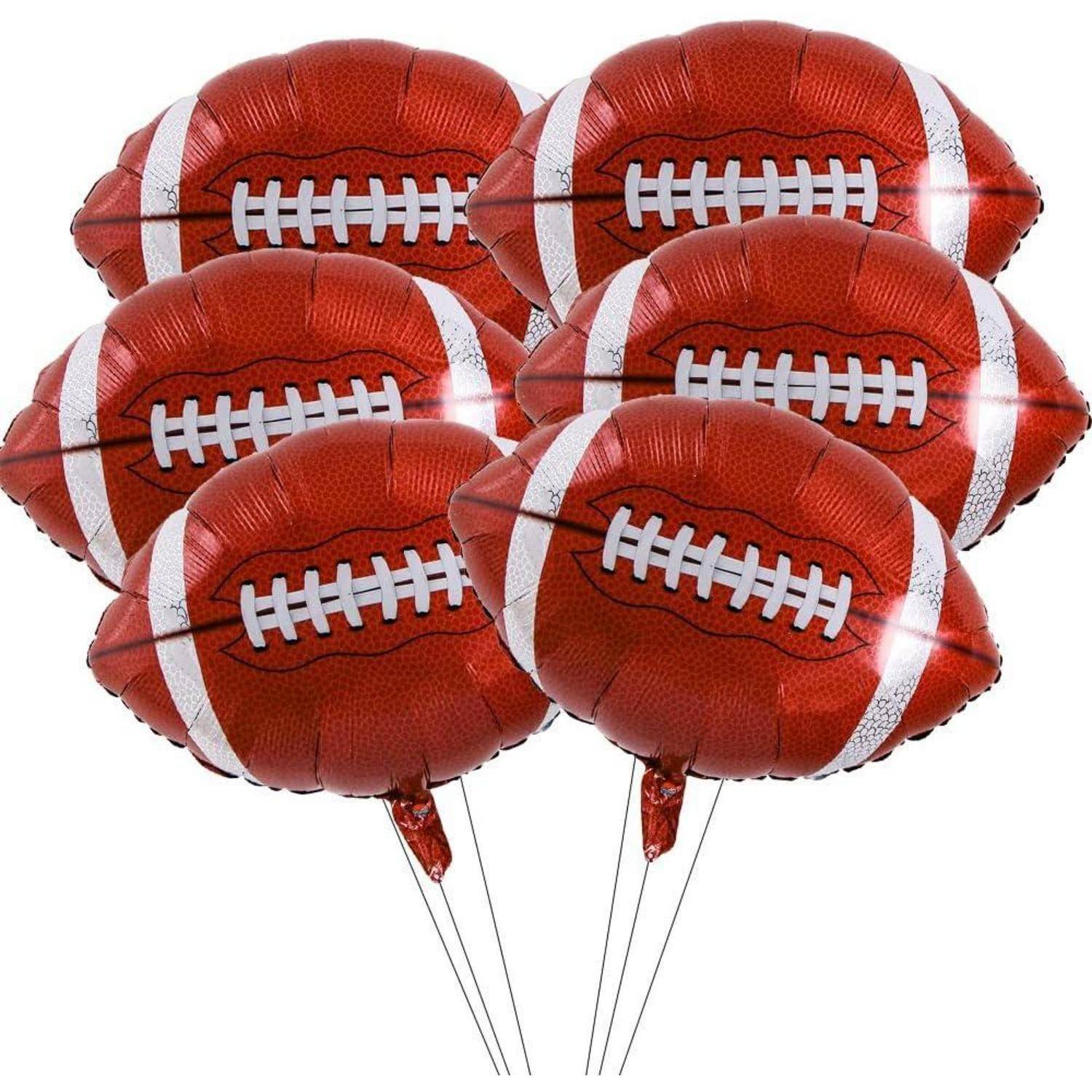 Luftballons Football Folienballons 6 Stück Party Braun Fußball