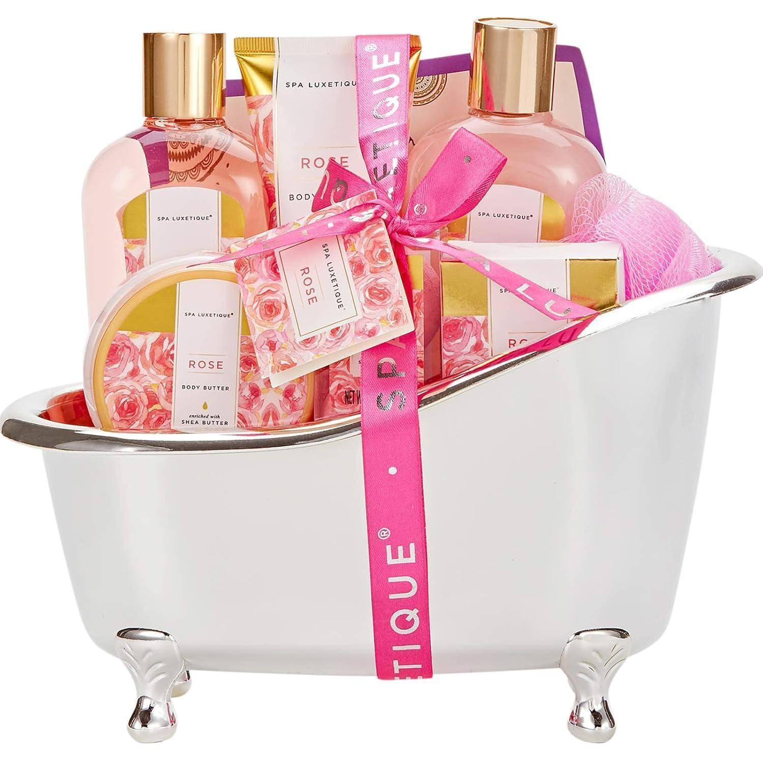 Geschenkset Badeset Duschset 8teilig Spa Beauty Pflegeset Rosenduft