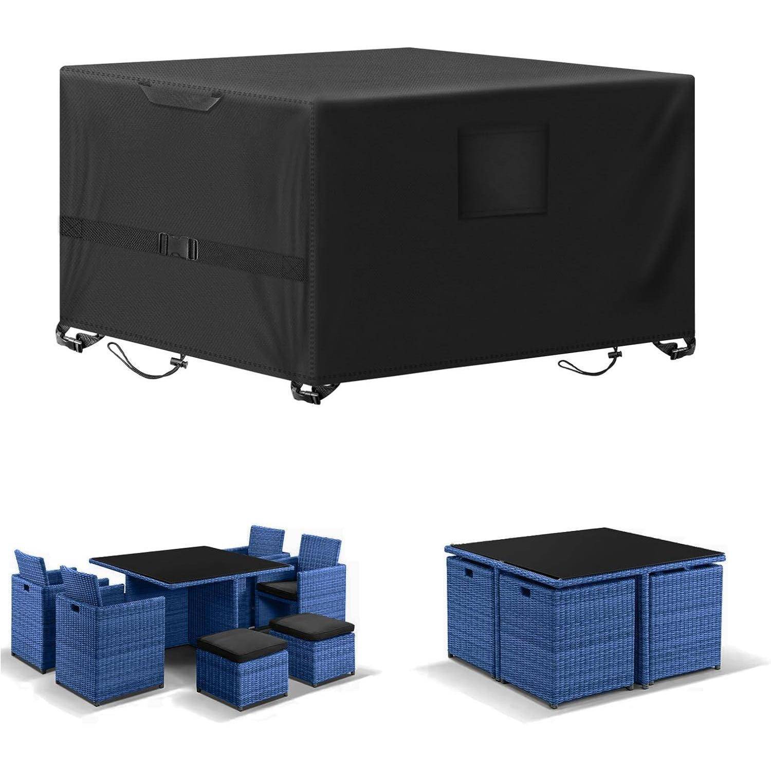 Gartenmöbel Abdeckung 135x135x74cm Wasserdicht UV-Beständig 420D Heavy