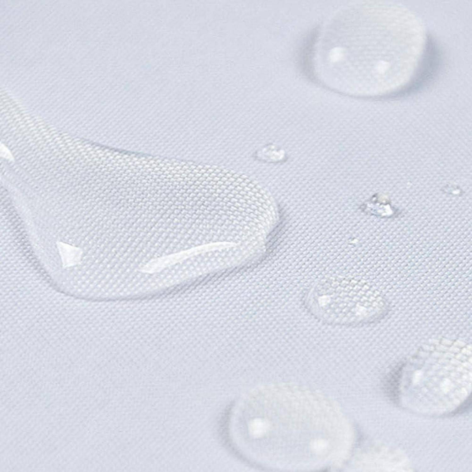 Duschvorhang Textil Polyester Stoff H180 x B120 cm (1er Pack) Weiß