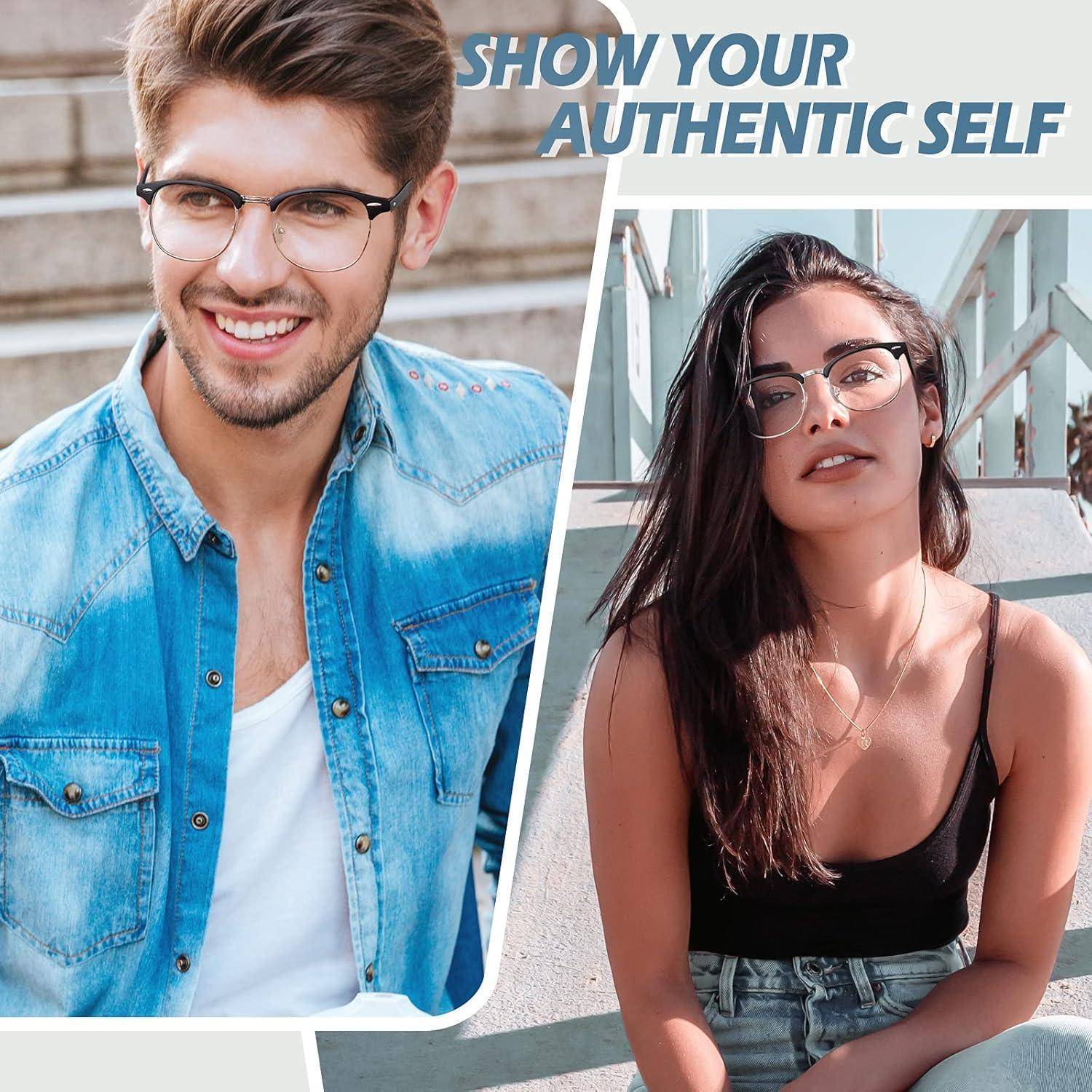 Brille Halbrahmen Nerd Fensterglas Damen Herren UV400 Gr¨¹n
