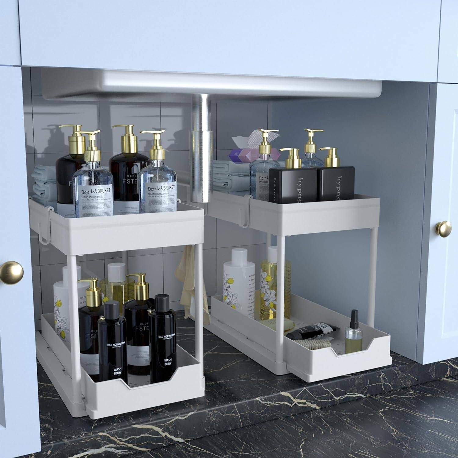 Küchenorganizer unter Waschbecken Waschbecken Weiss Opulenter Garten