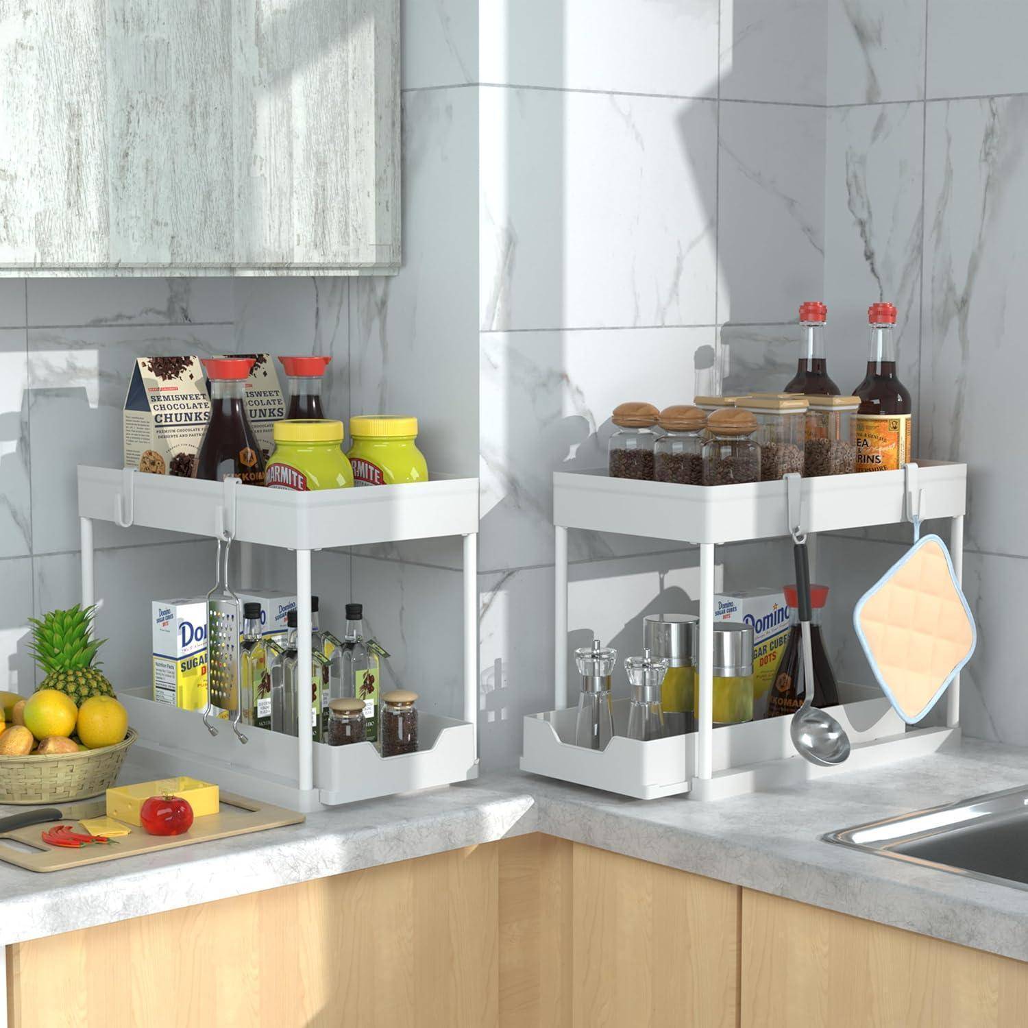 Küchenorganizer unter Waschbecken Waschbecken Weiss Opulenter Garten