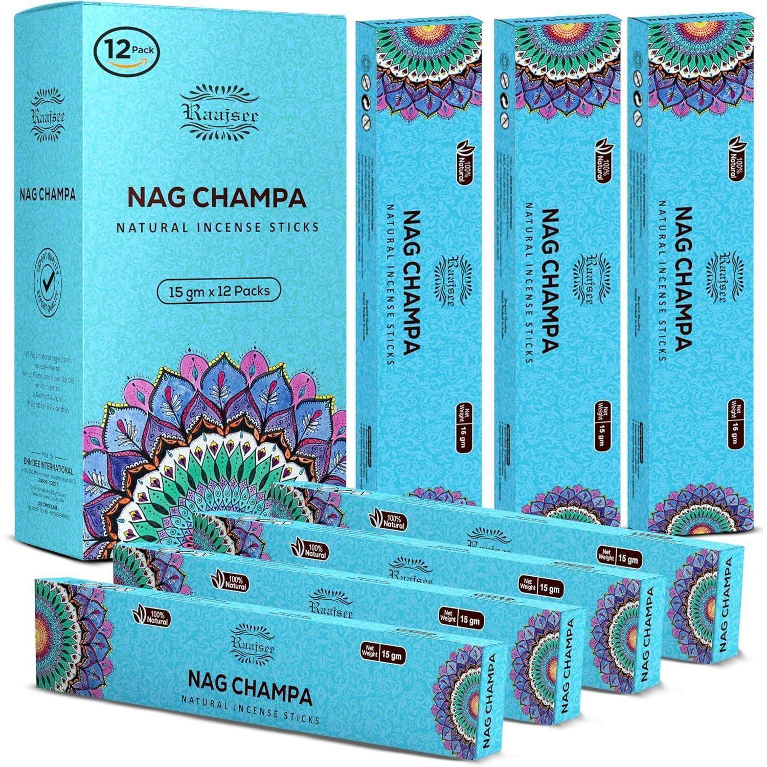 Räucherstäbchen handgerollt organisch 15g 12er Nagchampa