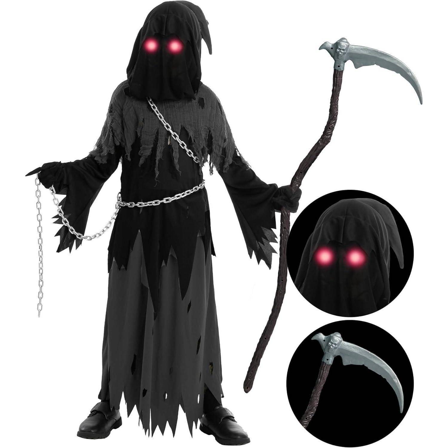 Sensenmann Kostüm Kinder Halloween Grim Reaper Boy X-Large Party