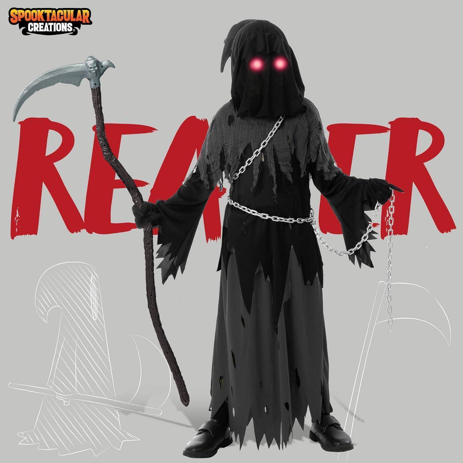 Sensenmann Kostüm Kinder Halloween Grim Reaper Boy X-Large Party