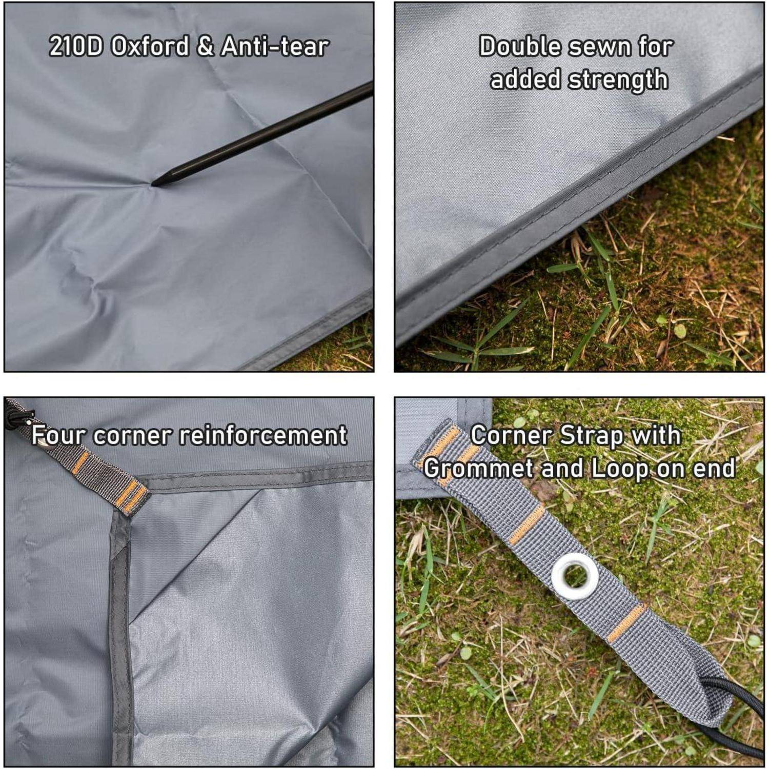 Zeltplane Wasserdichtes Campingzelt Tarp Outdoor Unterlage 300x300cm
