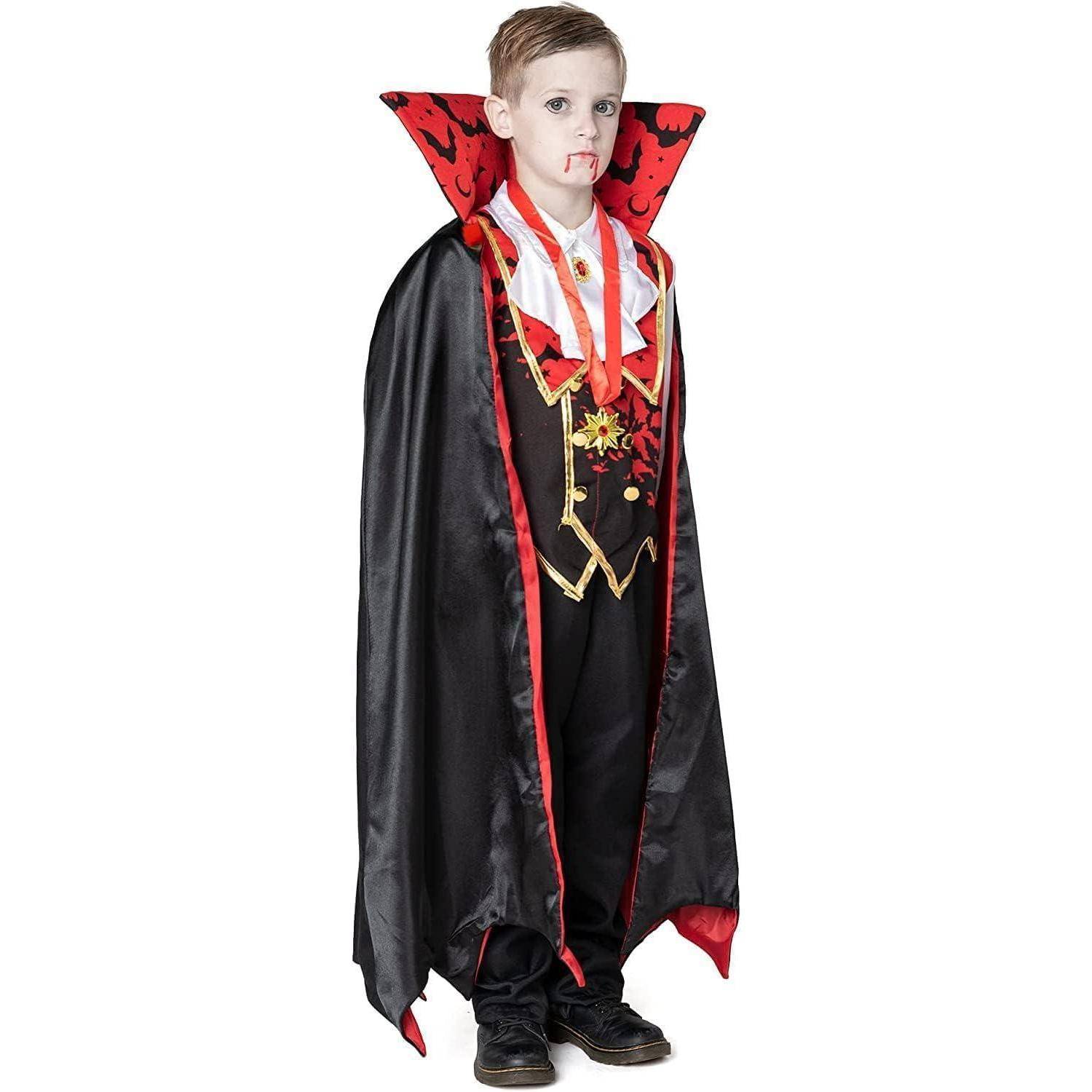 Vampirkostüm Kinder Jungen Rot Medium (8 - 10 Jahre)
