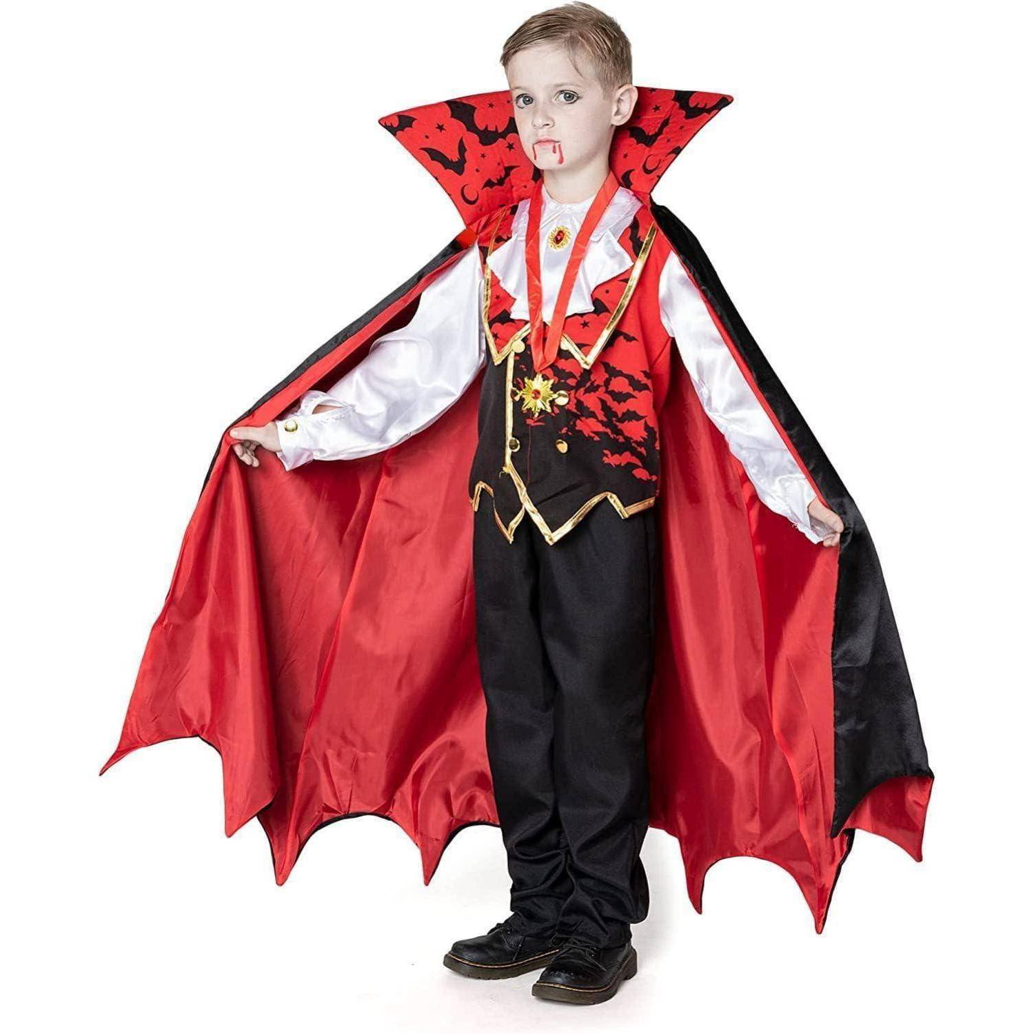 Vampirkostüm Kinder Jungen Rot Medium (8 - 10 Jahre)