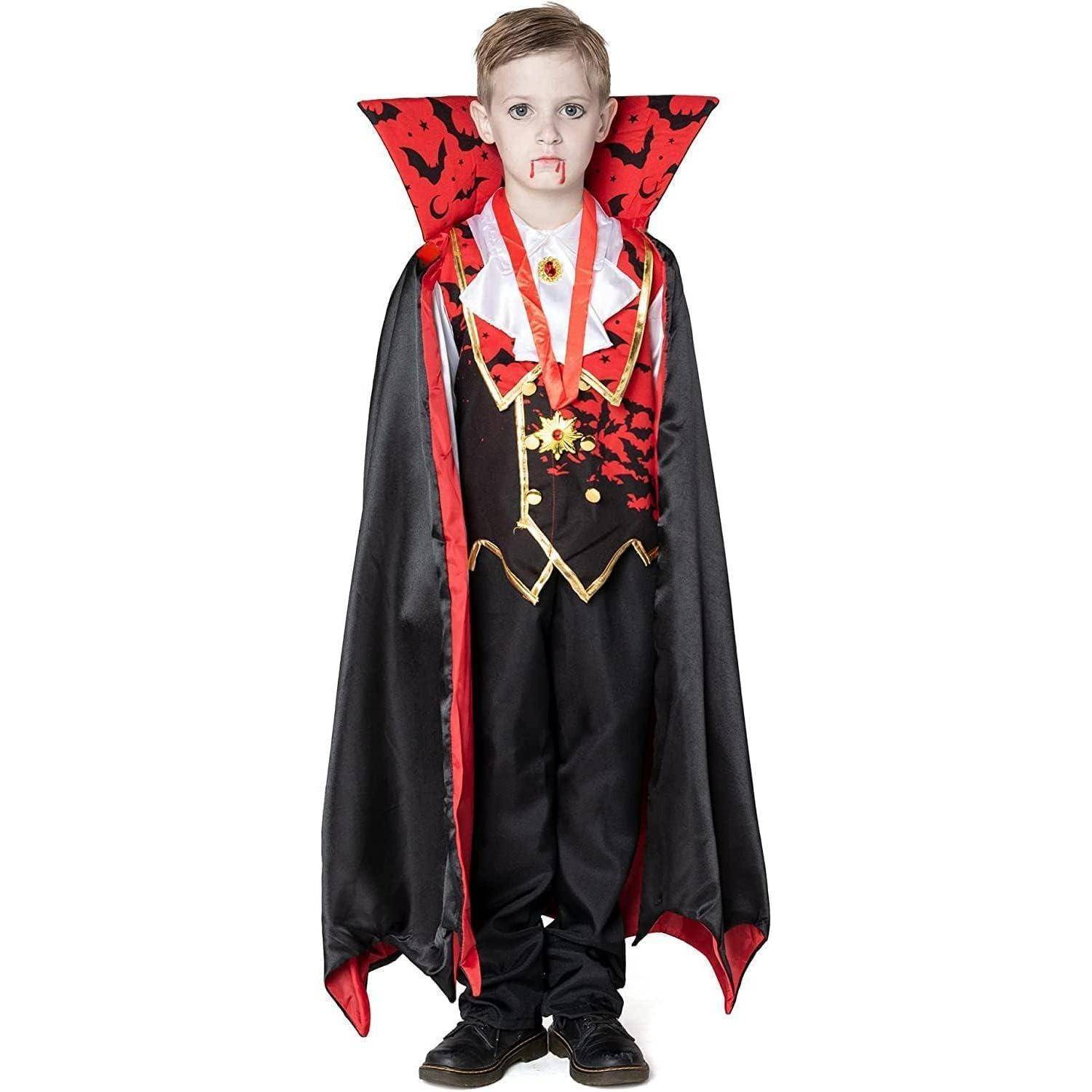 Vampirkostüm Kinder Jungen Rot Medium (8 - 10 Jahre)