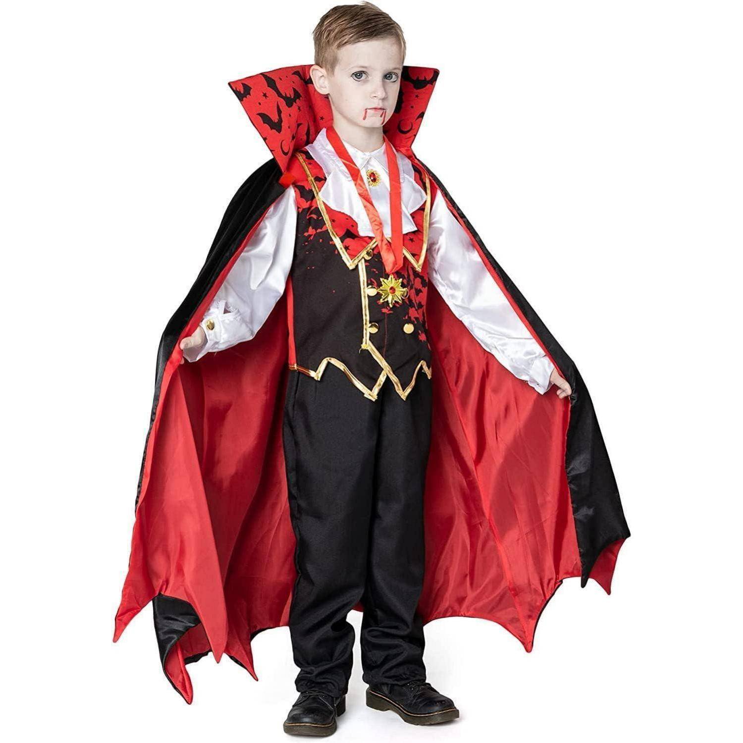 Vampirkostüm Kinder Jungen Rot Medium (8 - 10 Jahre)