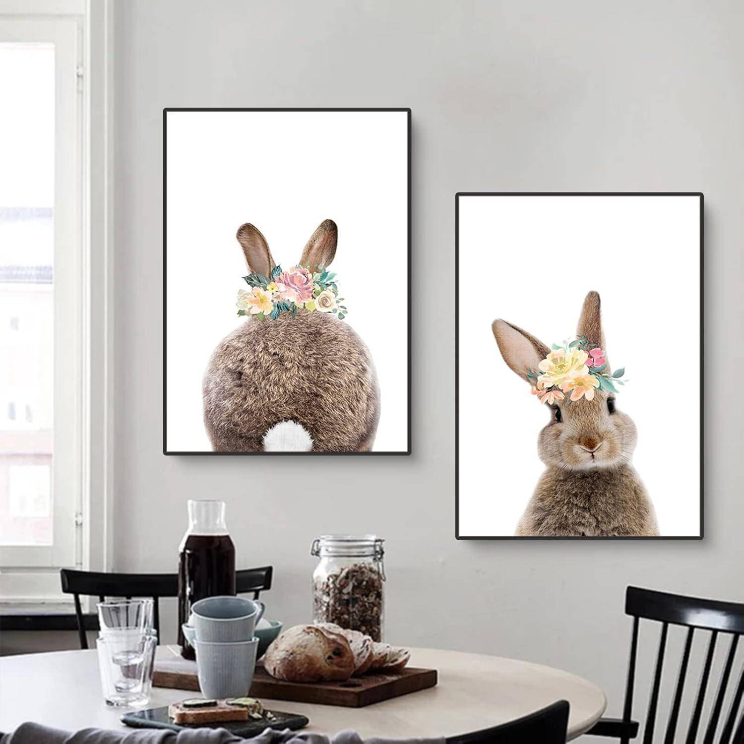 Poster 2er Set Kaninchen Kinderzimmer 30x40cm 30x40cm C