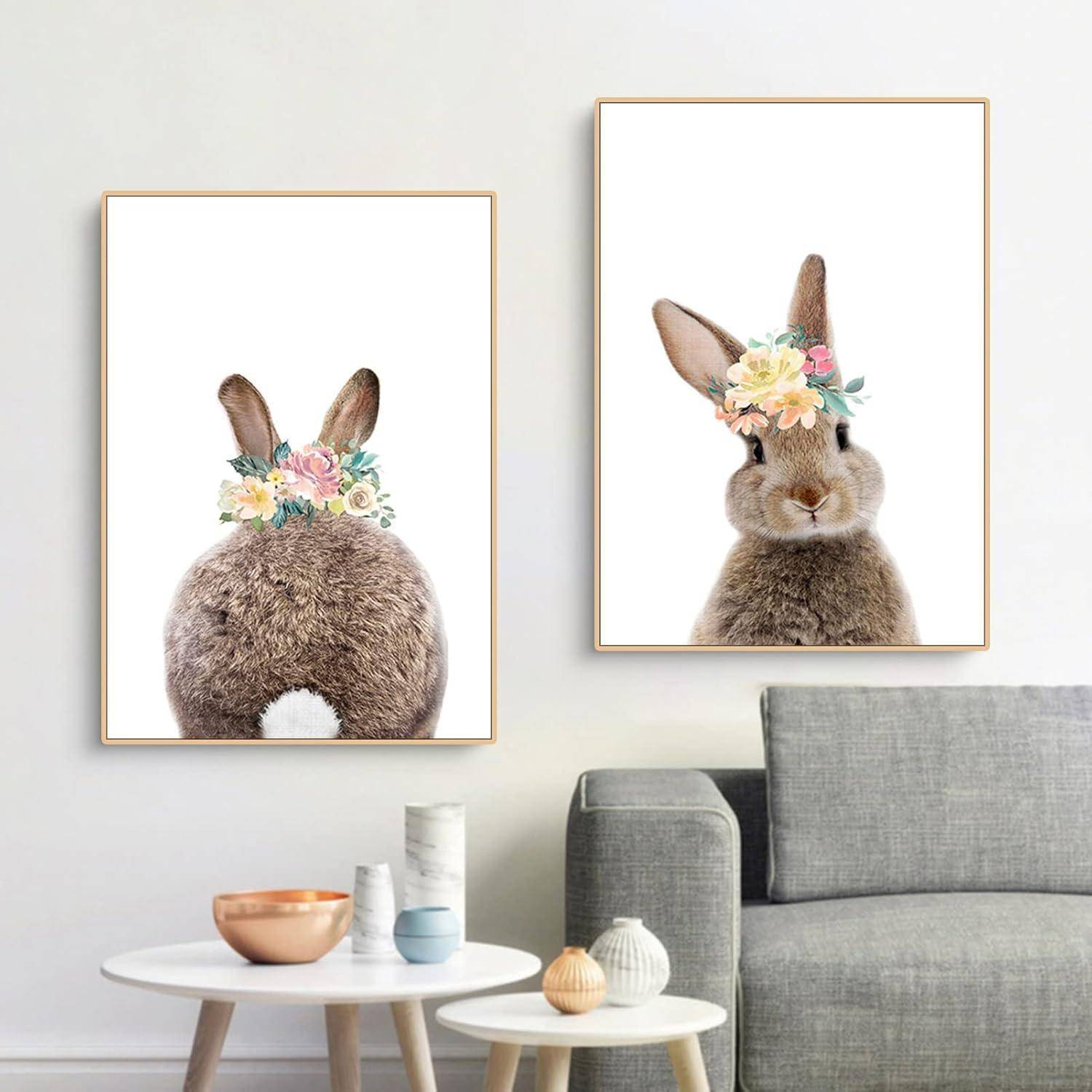 Poster 2er Set Kaninchen Kinderzimmer 30x40cm 30x40cm C