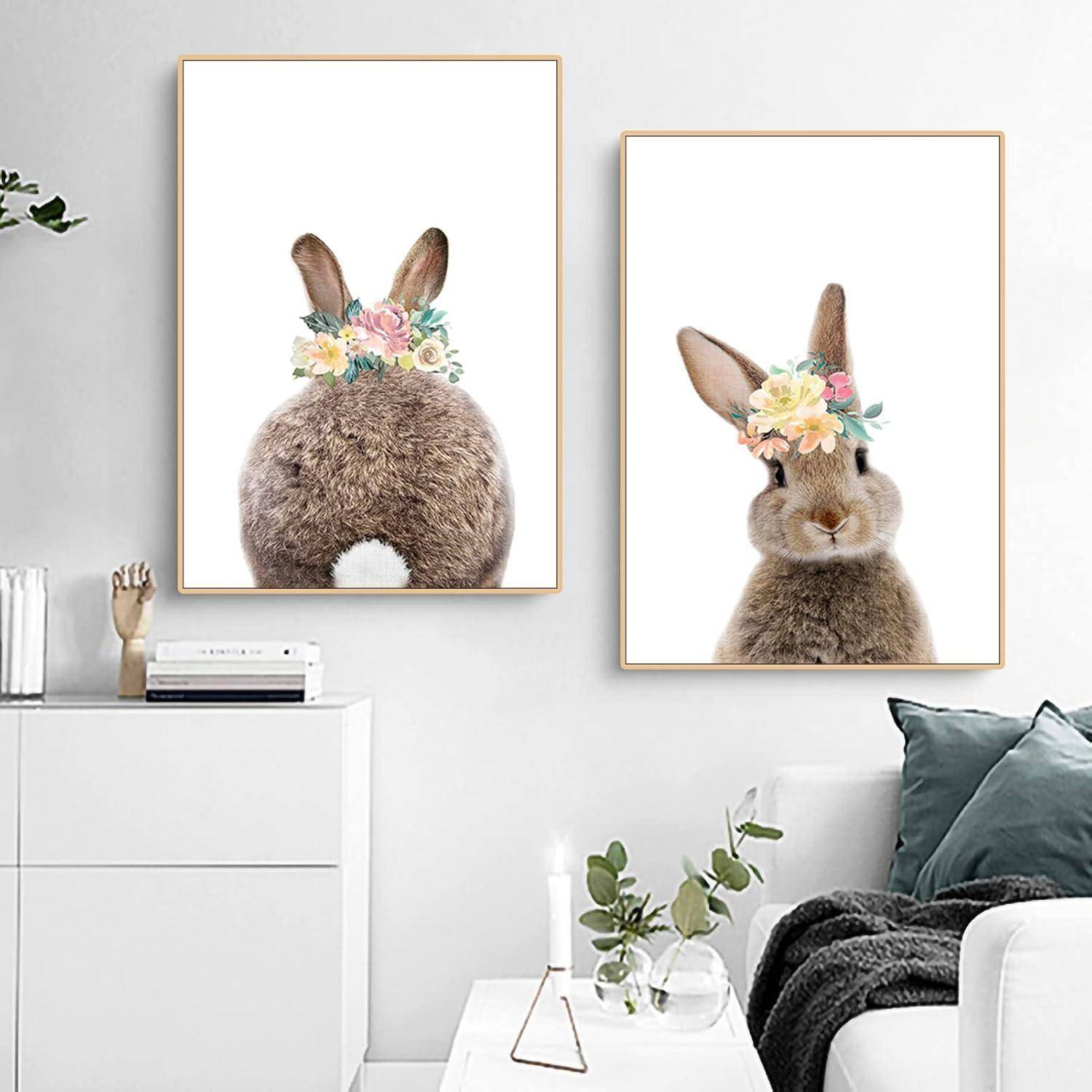 Poster 2er Set Kaninchen Kinderzimmer 30x40cm 30x40cm C