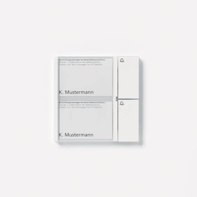 SIED Tastenmodul 2fach weiss TM611-02W 22024 Install.Baumaterial Hauskomm/Batt/Sicher