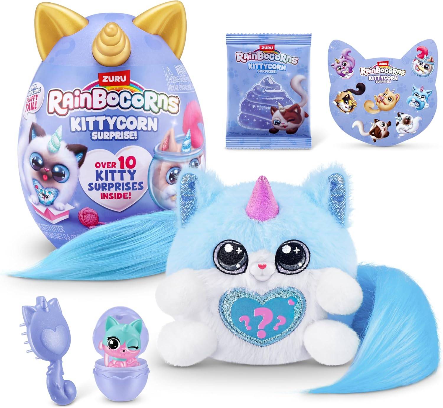 ZURU 92104B - Rainbocorns Kittycorn Surprise Serie 9 - Maine Coon Katze Cleo