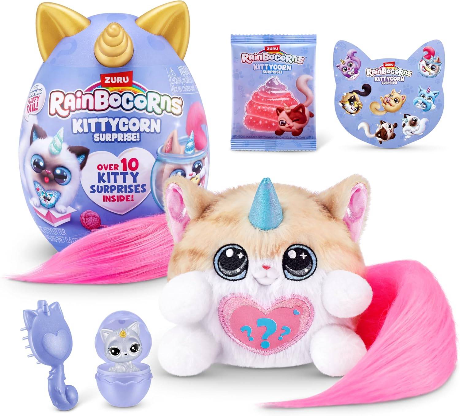 ZURU 92104H - Rainbocorns Kittycorn Surprise Serie 9 - Norwegische Waldkatze Astrid